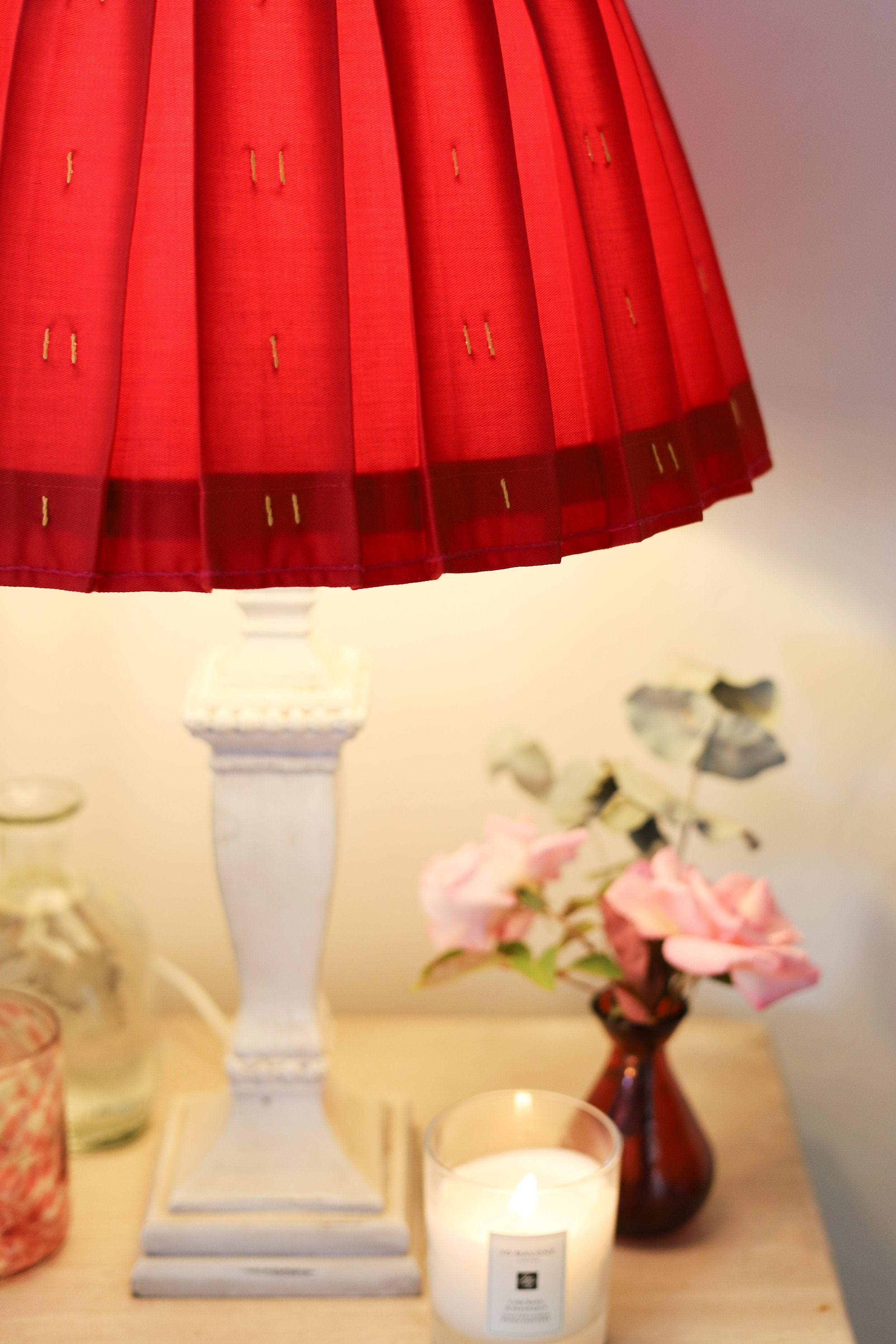The Esther Lampshade in Radish | Beetroot & Mustard