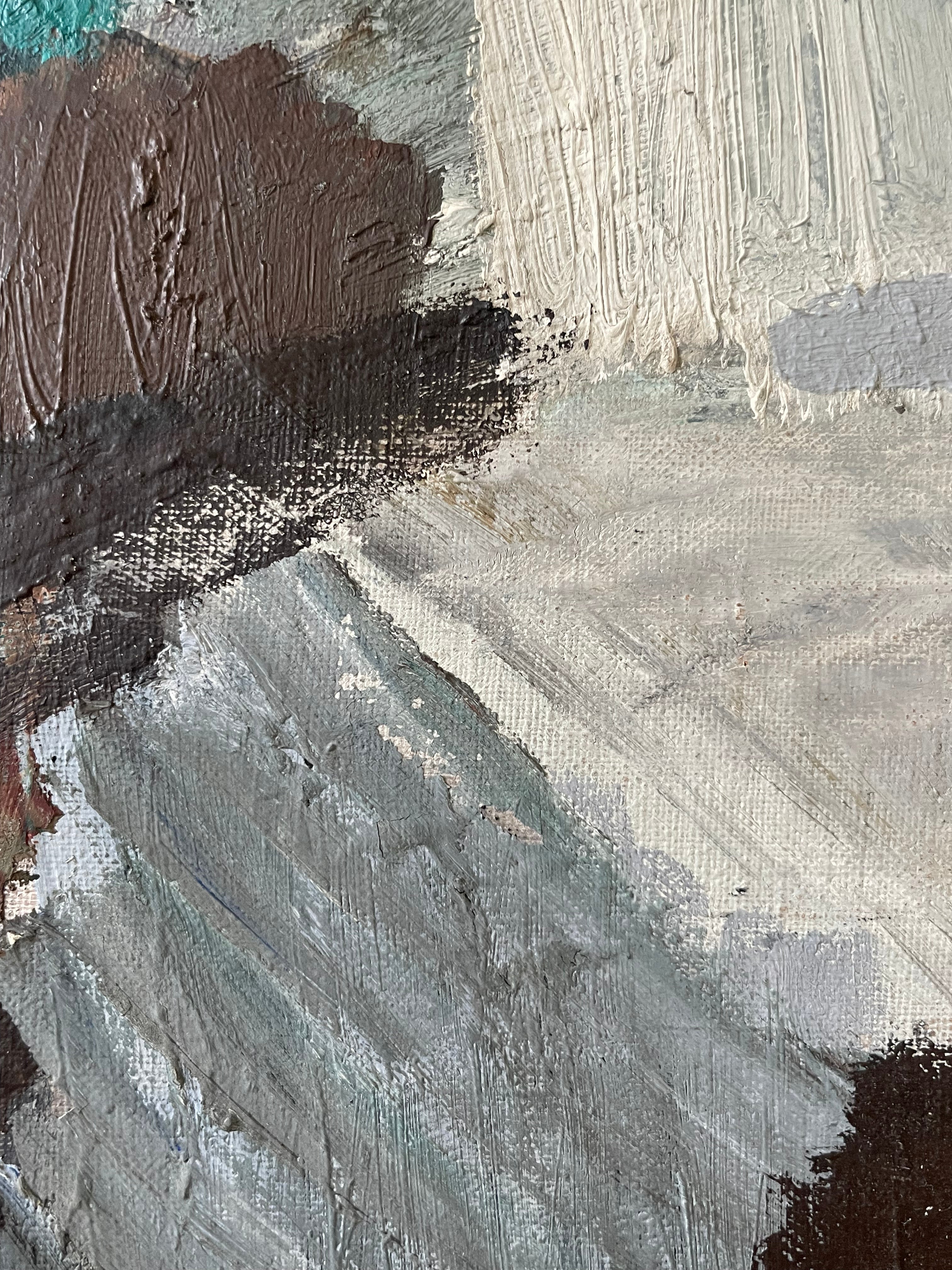 Abstract in Blue Oil Painting