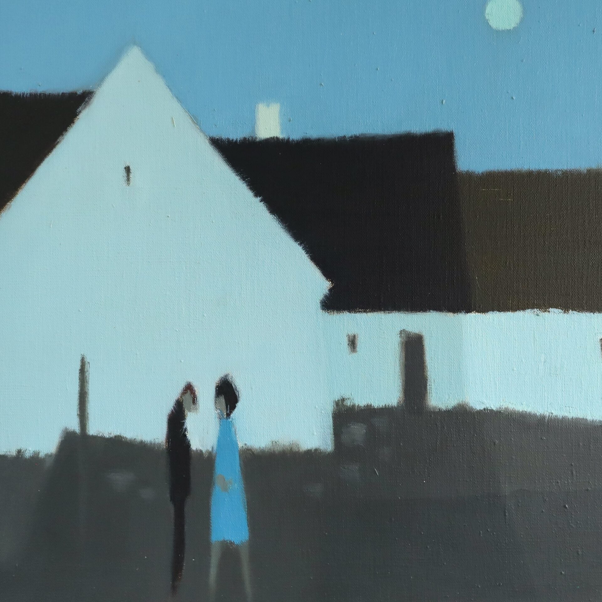 Moonlit Silhouettes Oil Painting