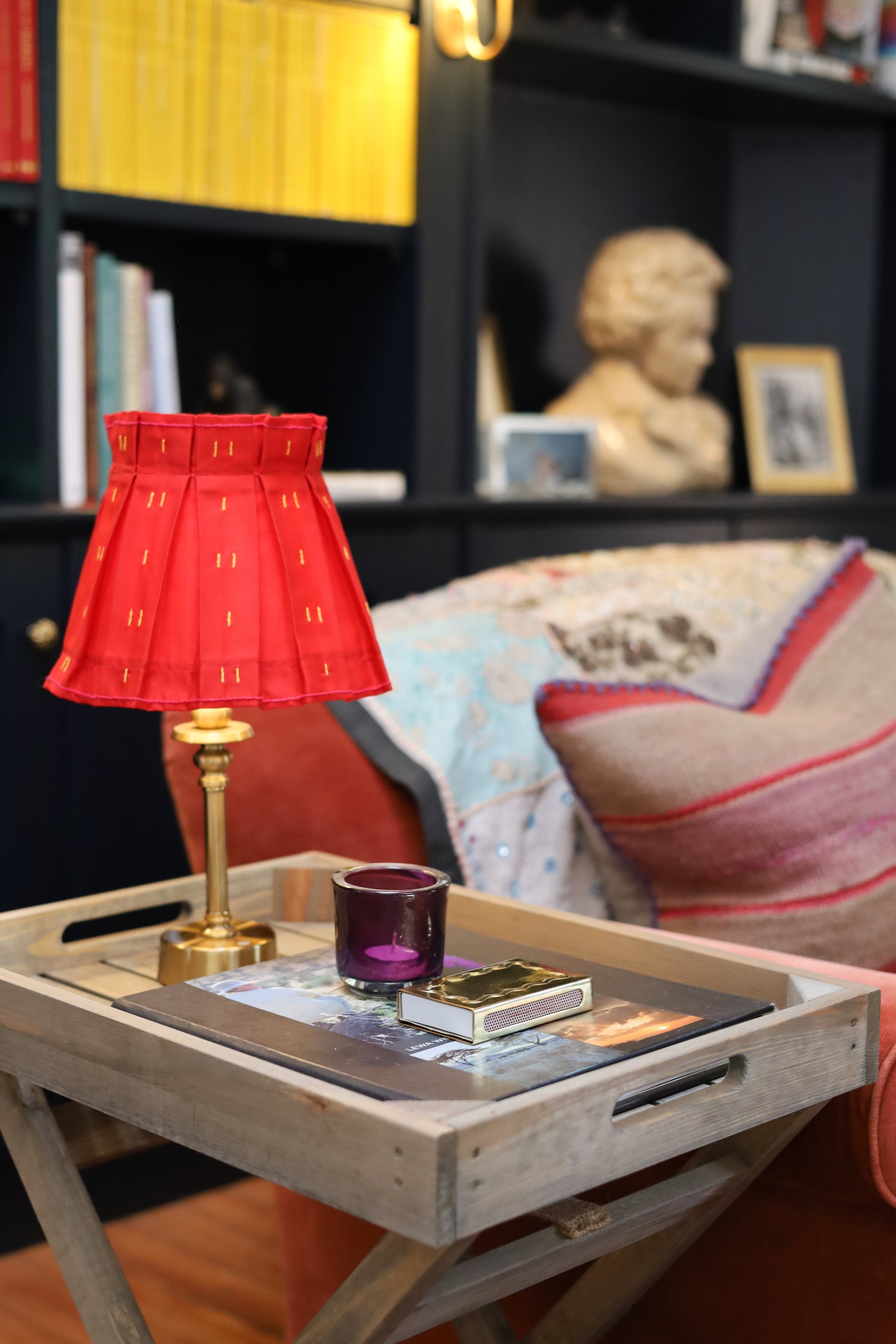 The Esther Lampshade in Radish | Beetroot & Mustard