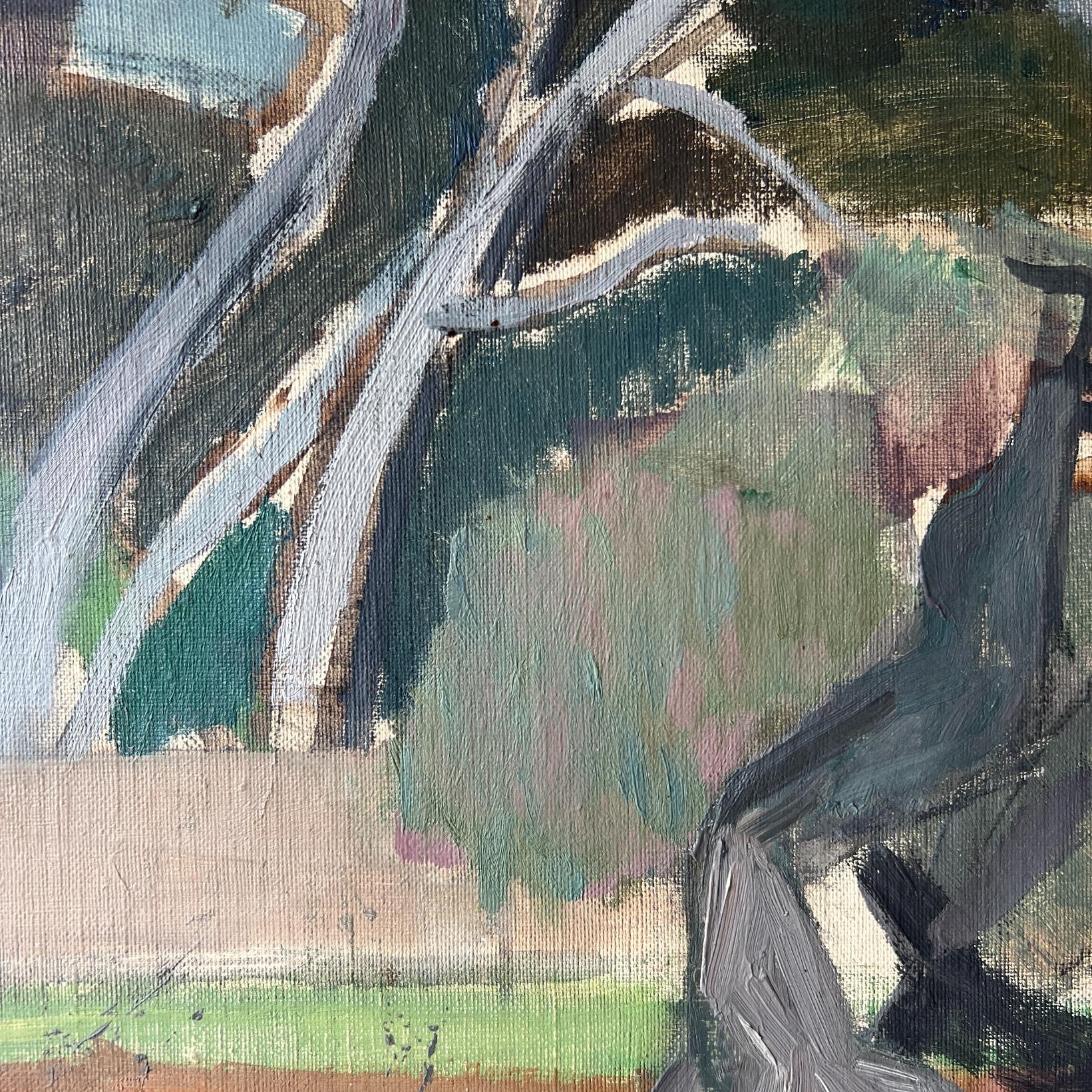 Olive & Pine Trees Oil Painting