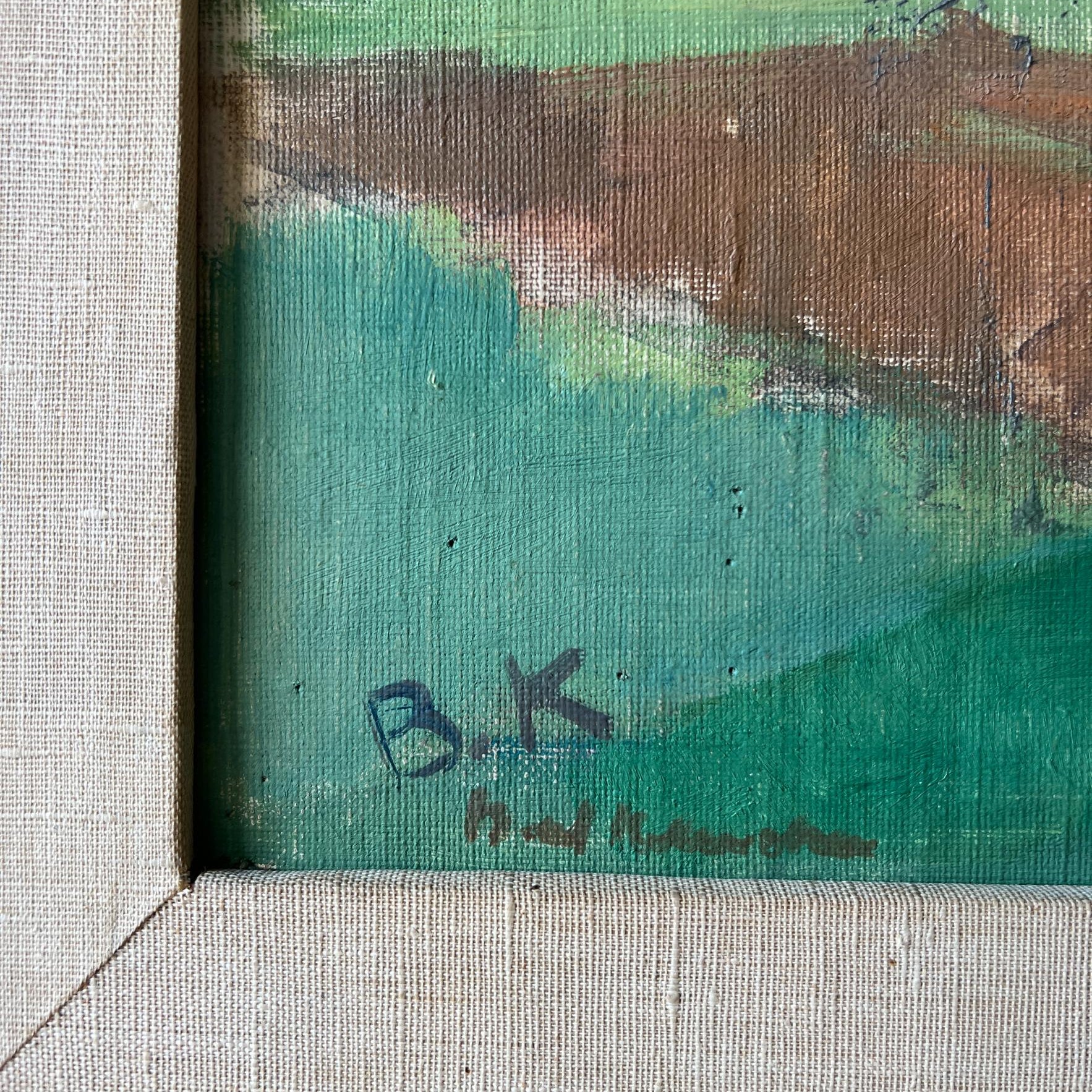 Olive & Pine Trees Oil Painting