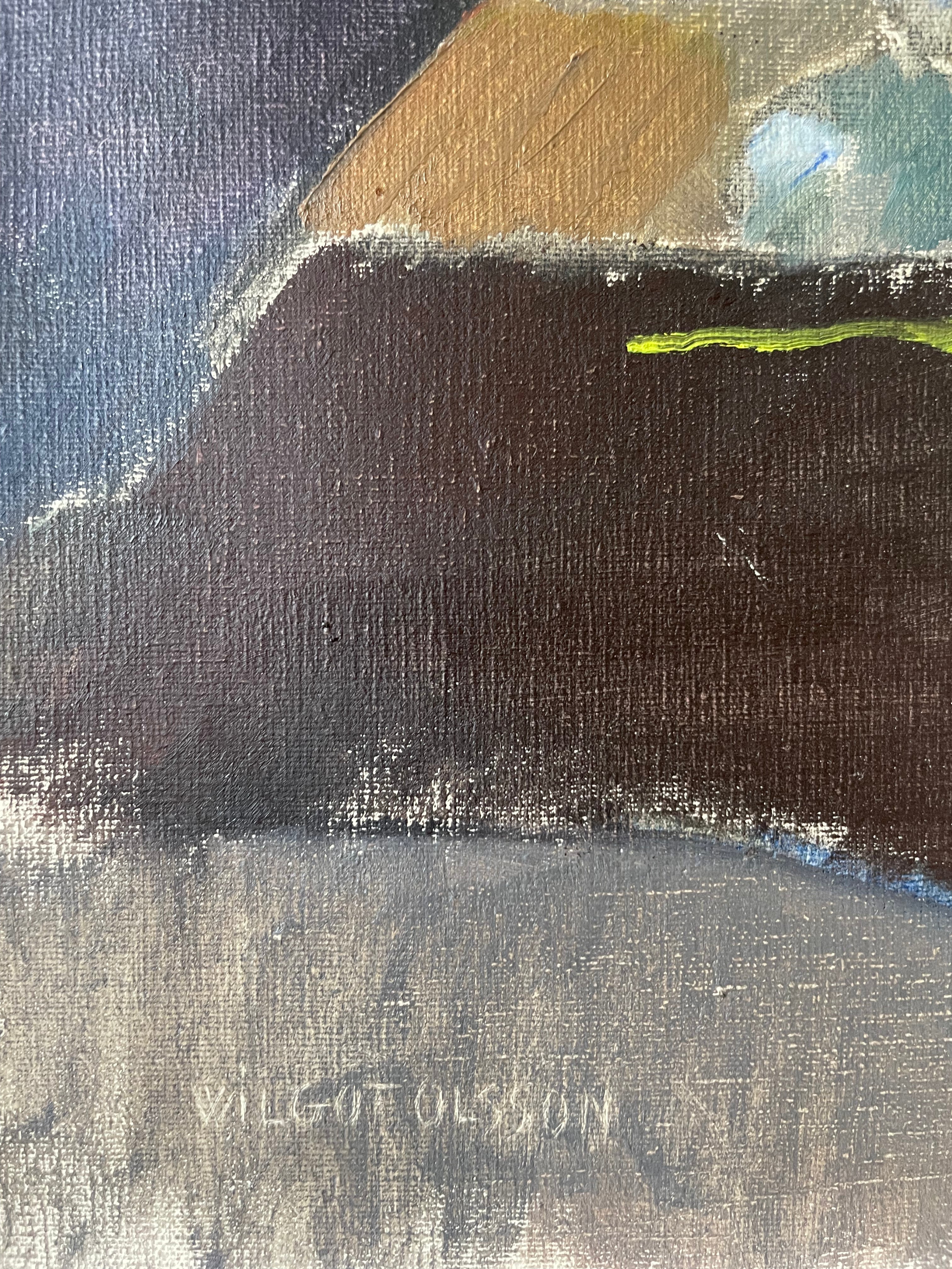 Still Life with Wine and Rose Oil Painting