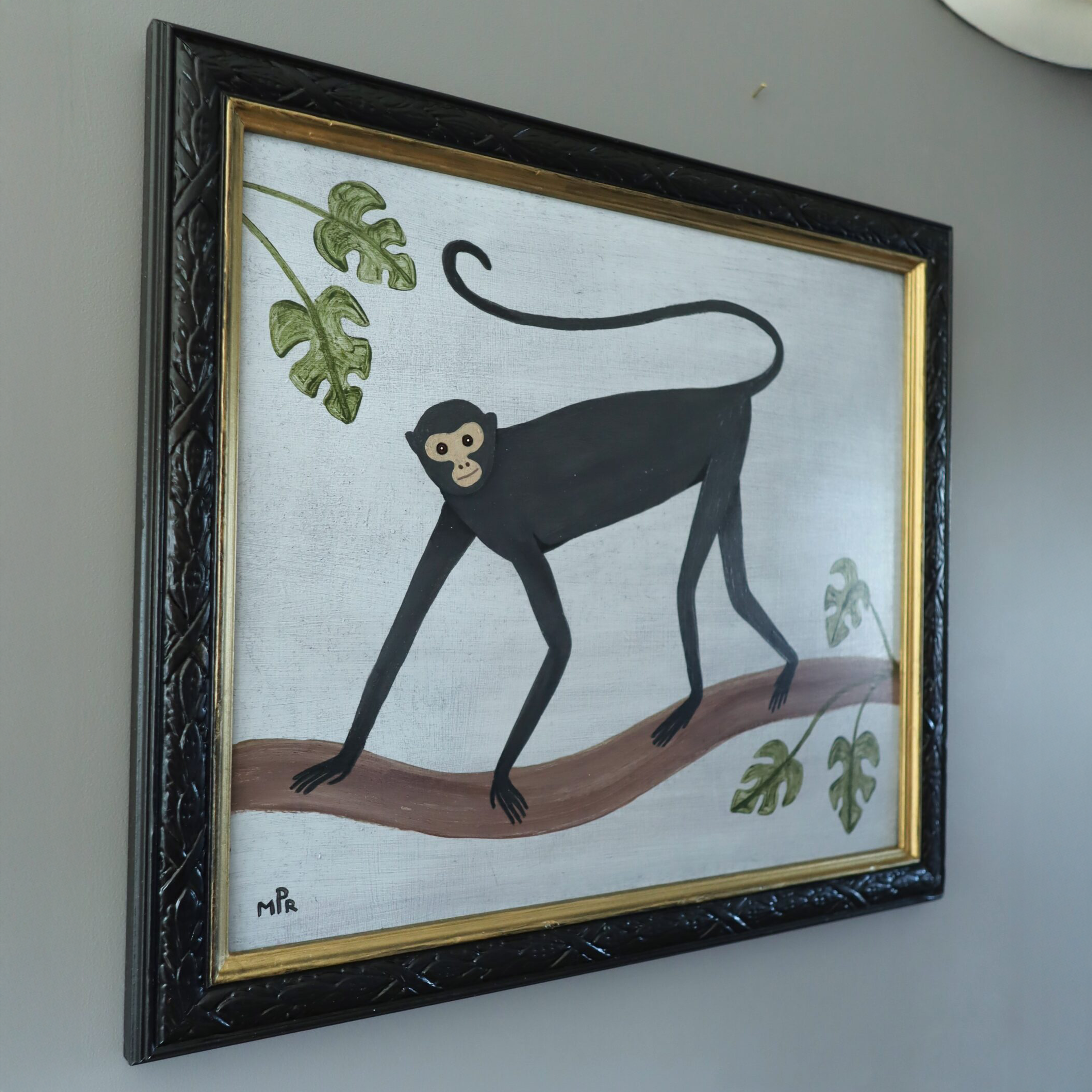 Spider Monkey Oil Painting