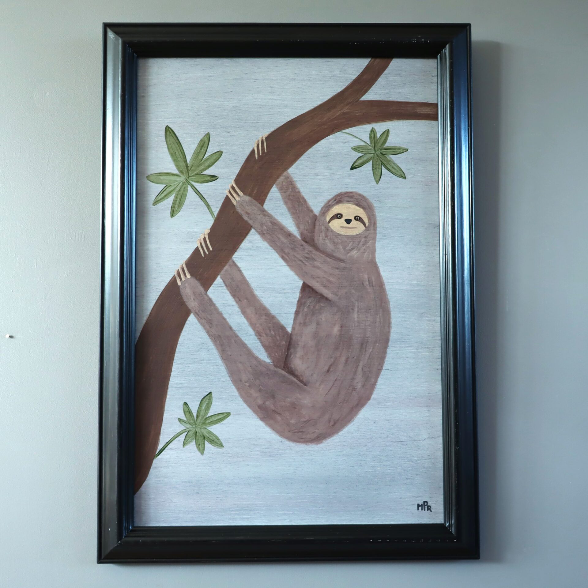 Sloth Oil Painting