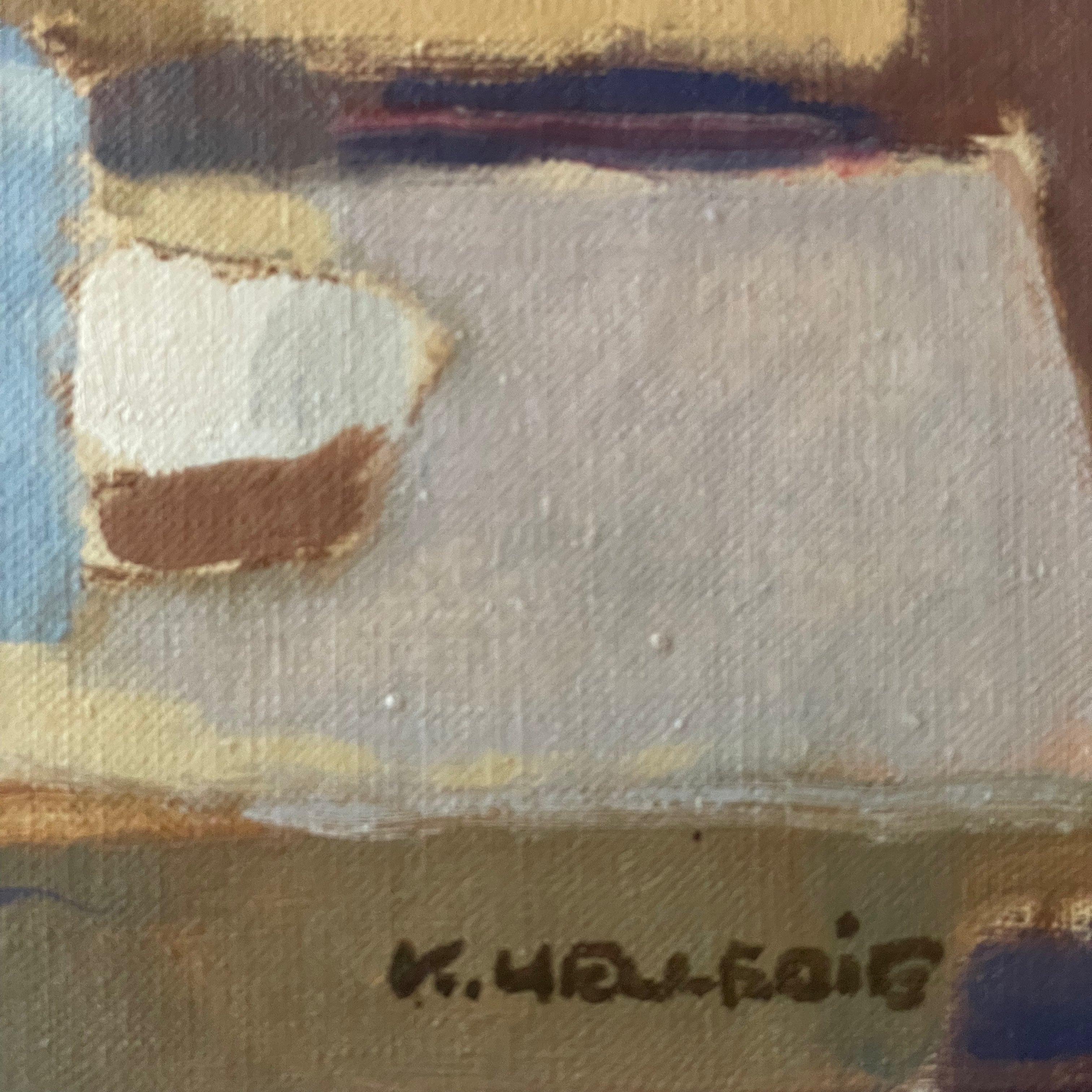 In the Bathroom Mirror Oil Painting