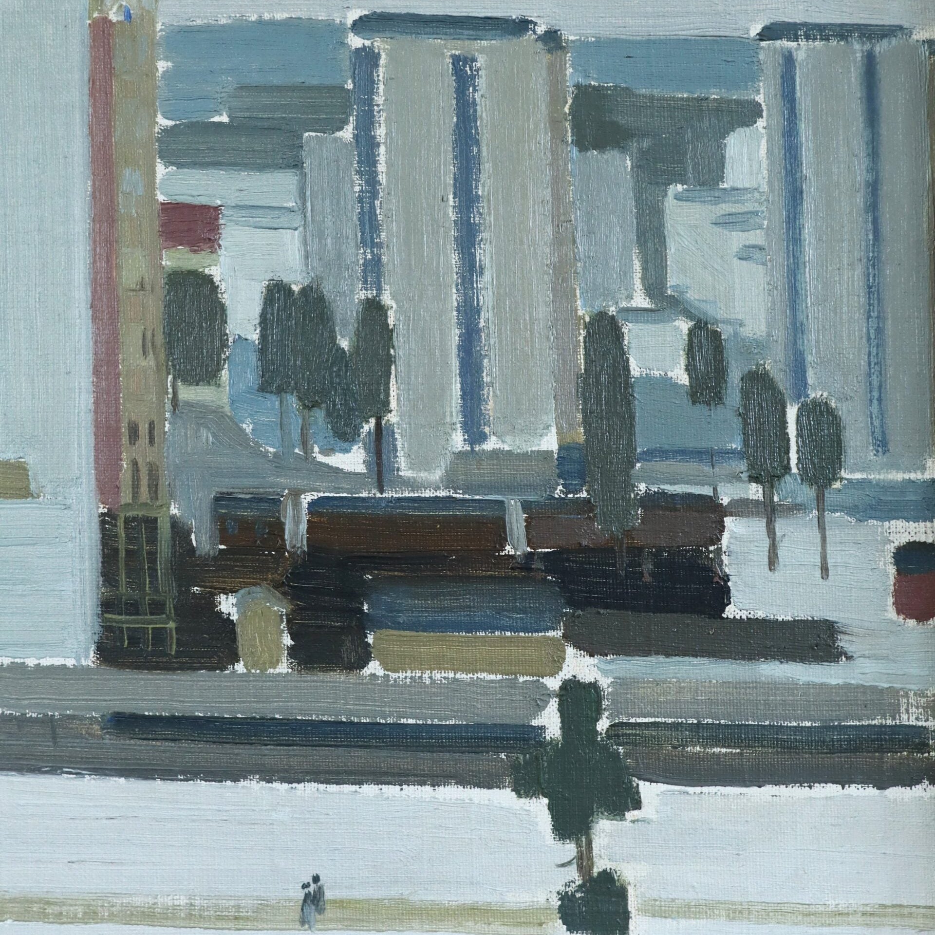 City Blocks Oil Painting