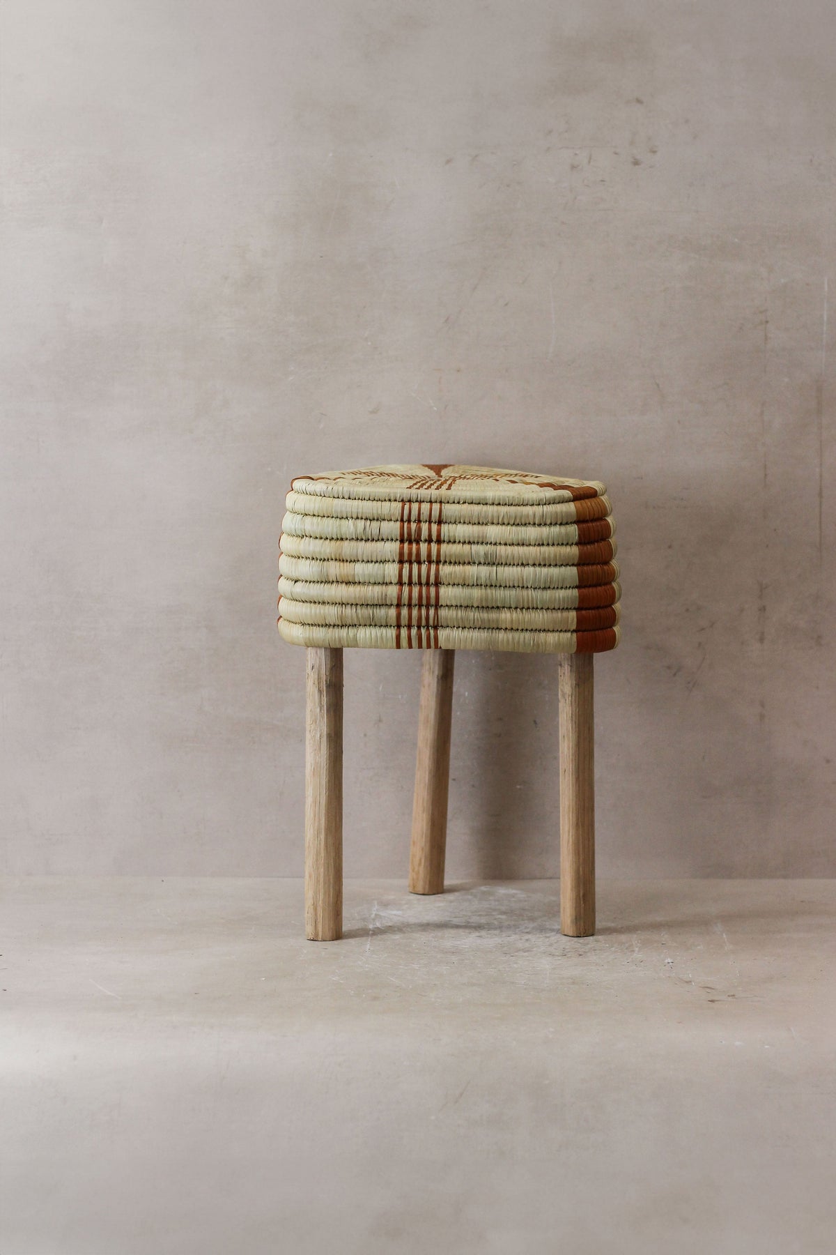 Woven Stool Orange (73A)