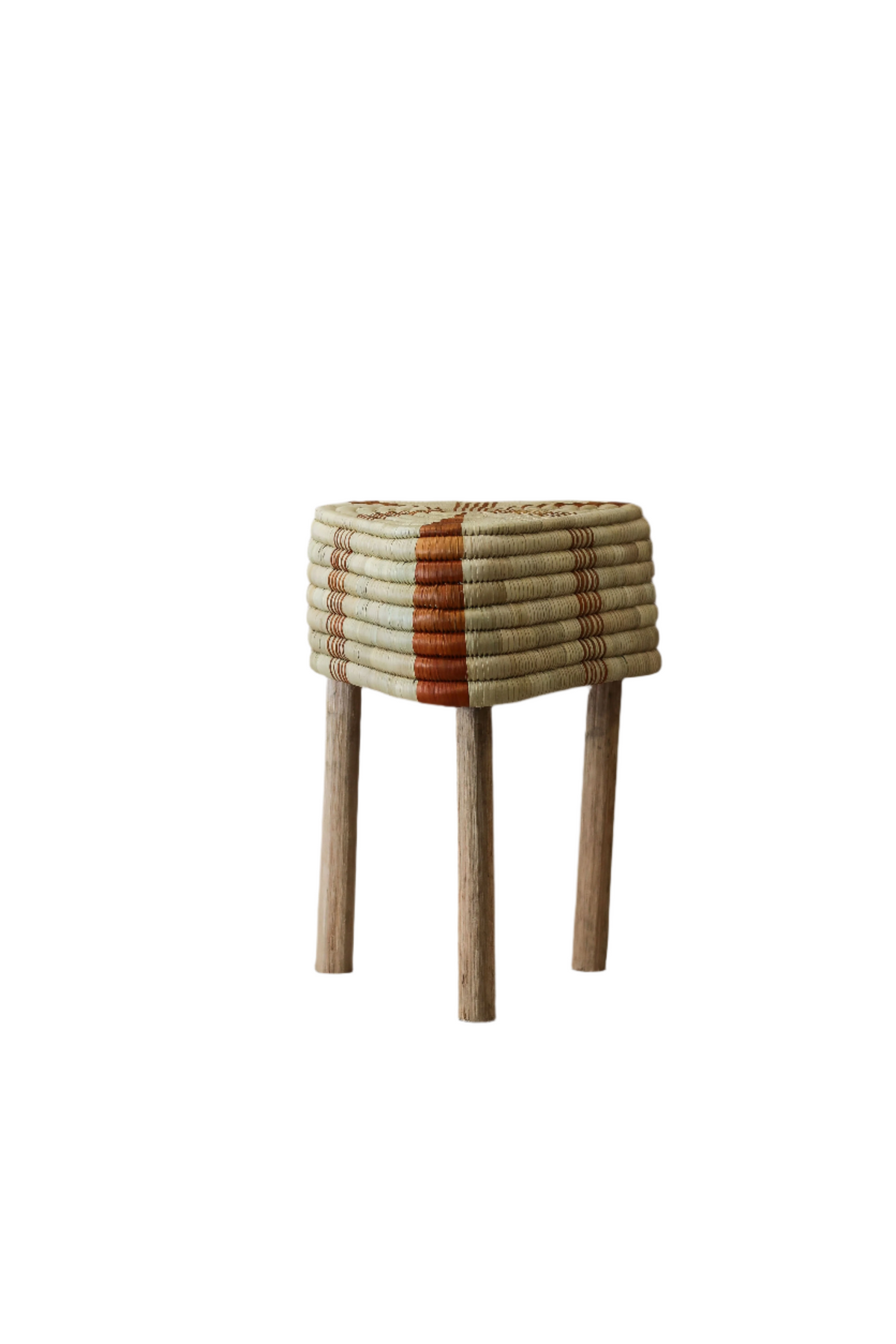 Woven Stool Orange (73A)
