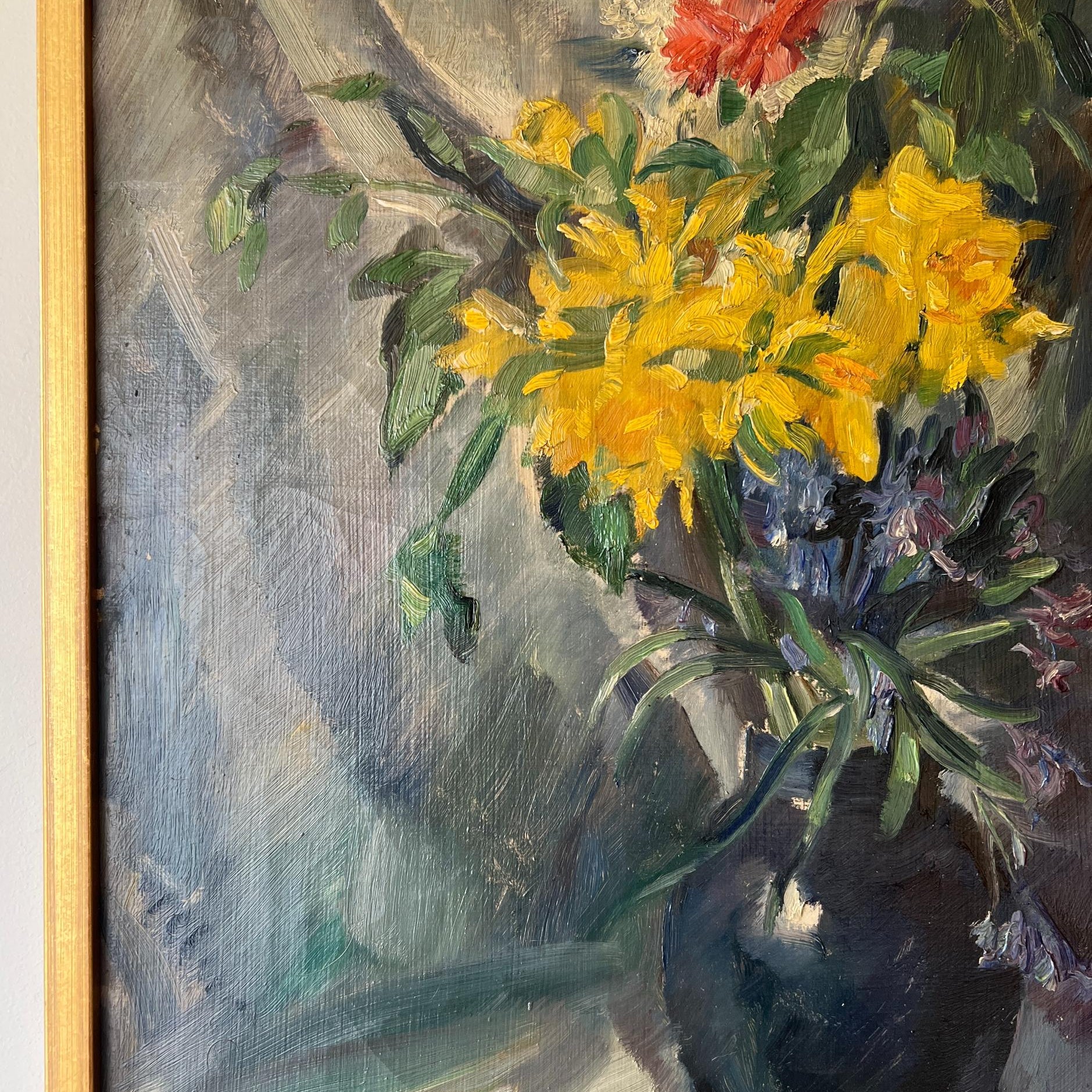 Draped Cloth Florals Oil Painting