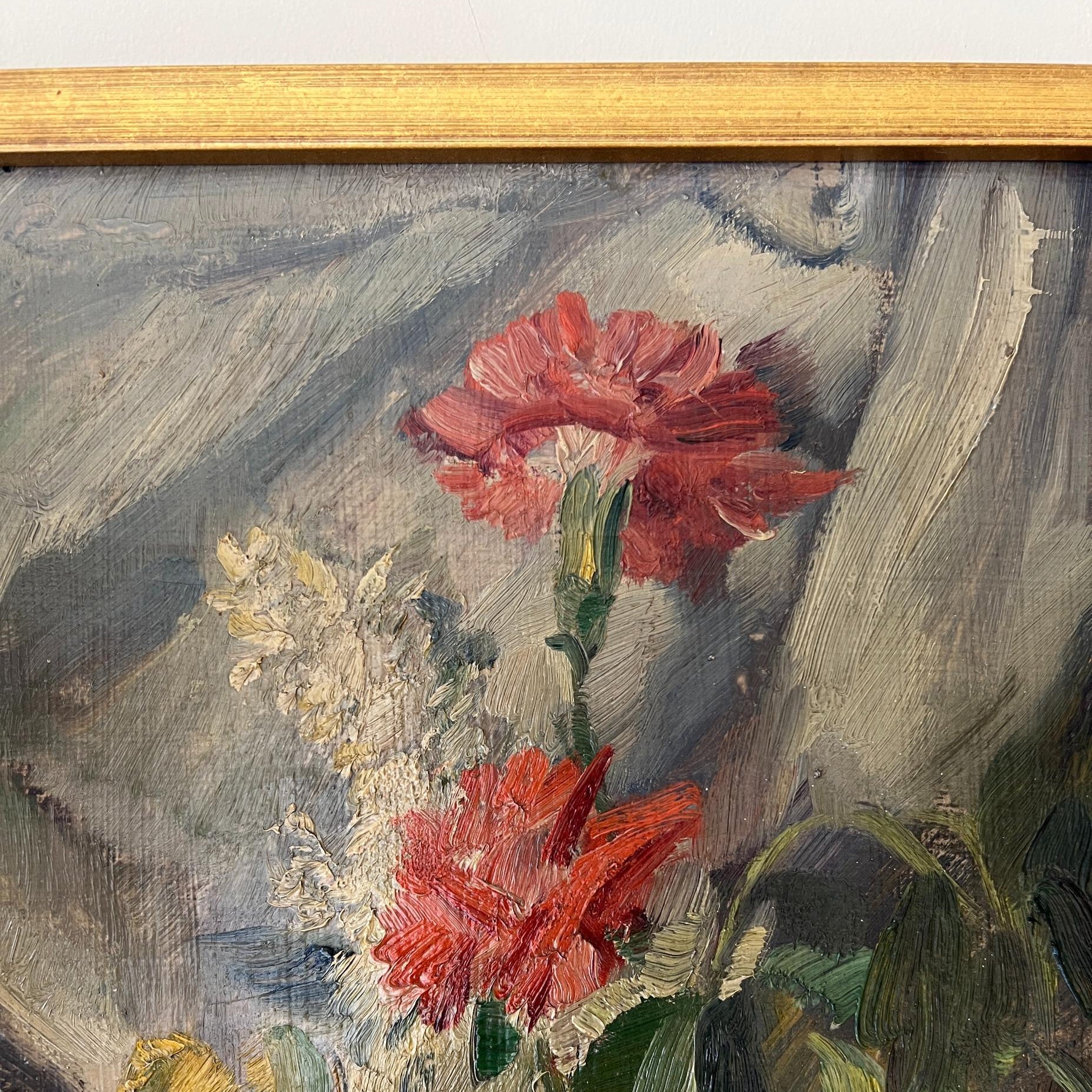 Draped Cloth Florals Oil Painting