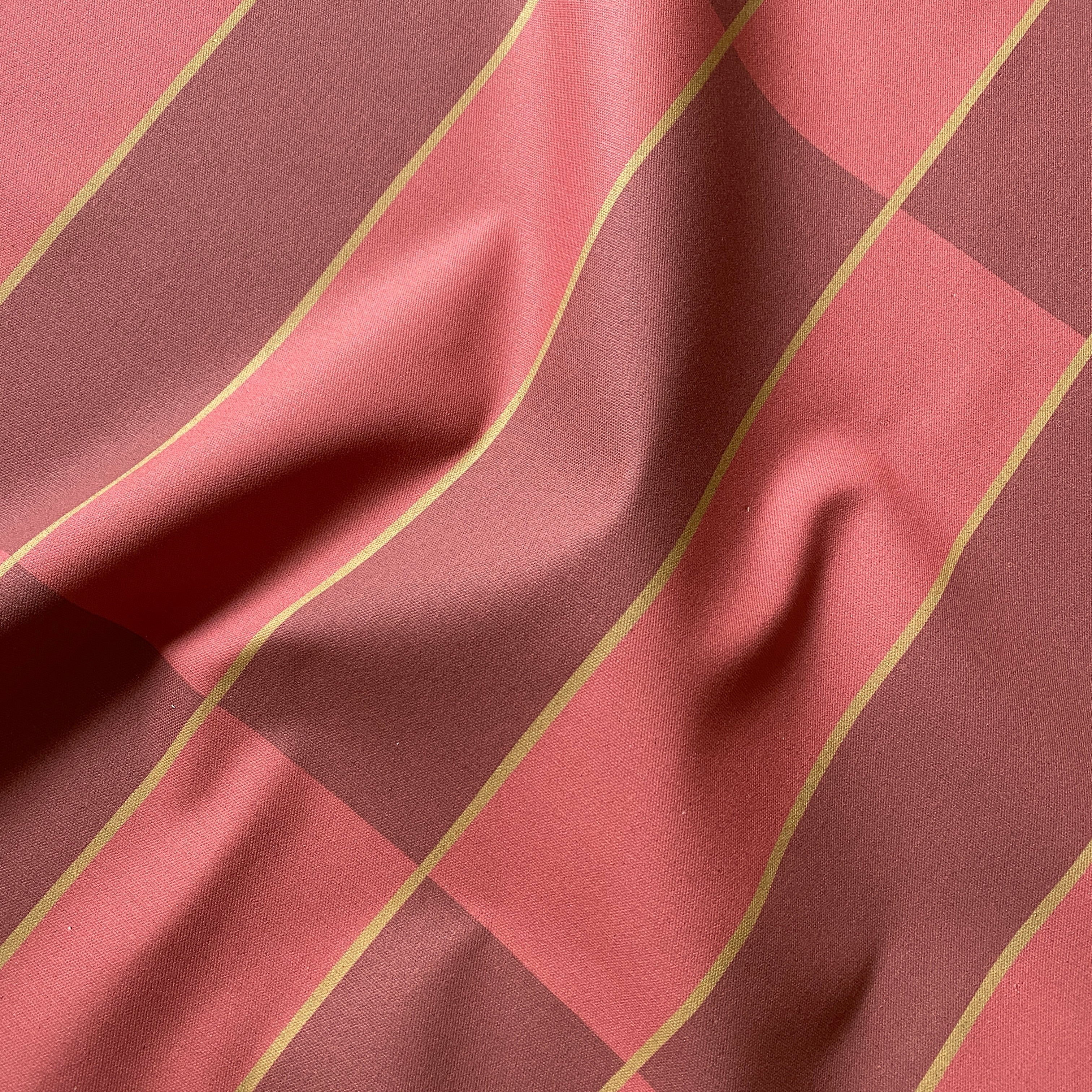 Long Check Fabric | Rhubarb