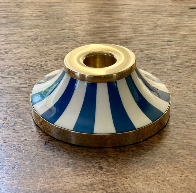 Circus Candleholder | Navy Blue | Striped
