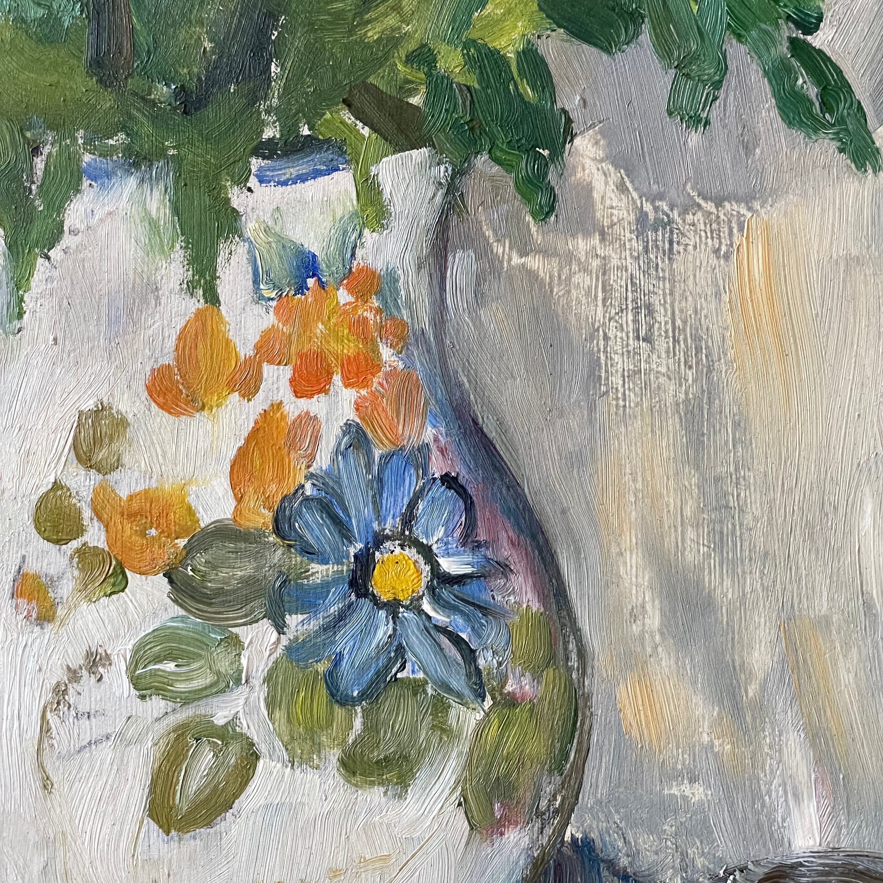 Daisies in Pottery Jug.