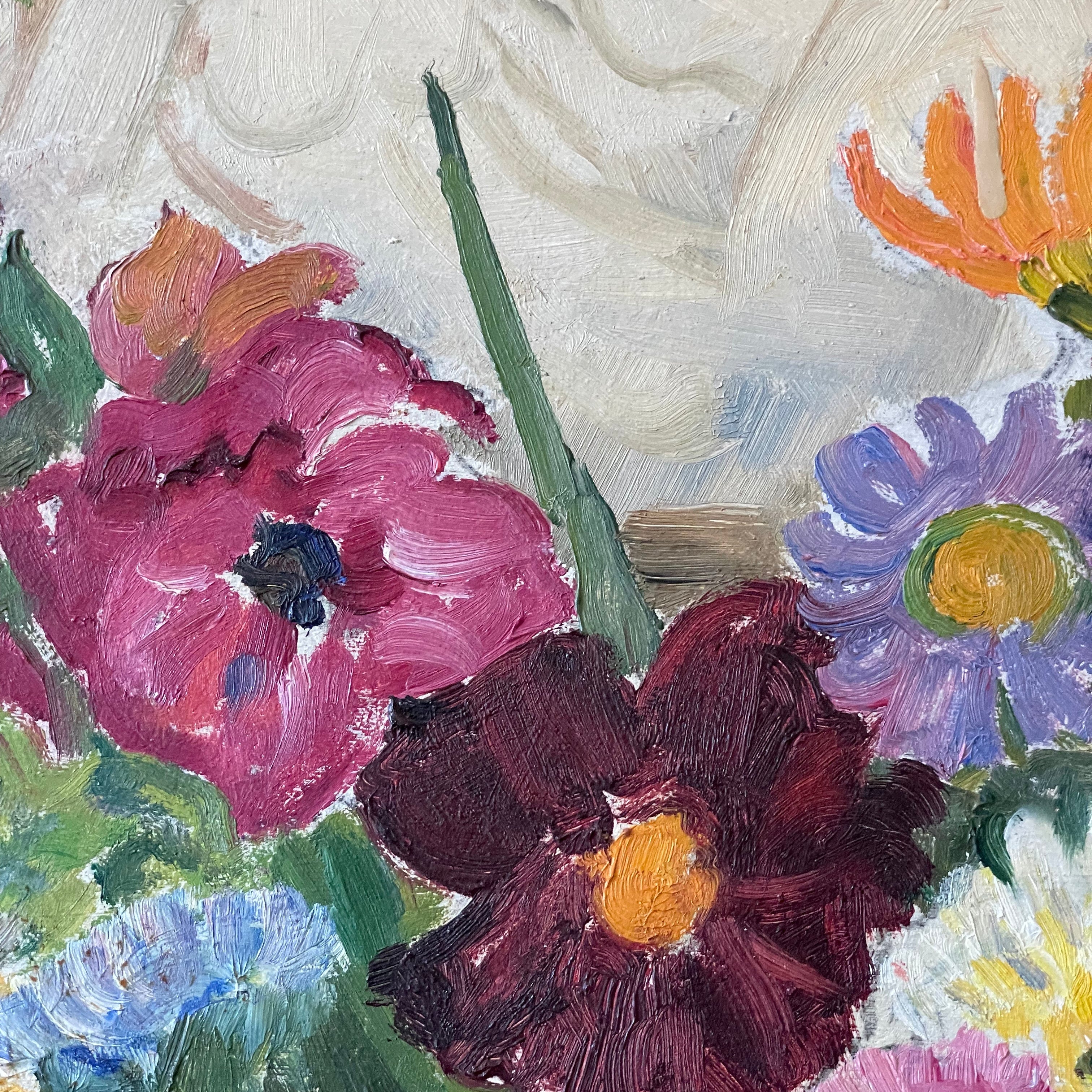 Daisies in Pottery Jug.