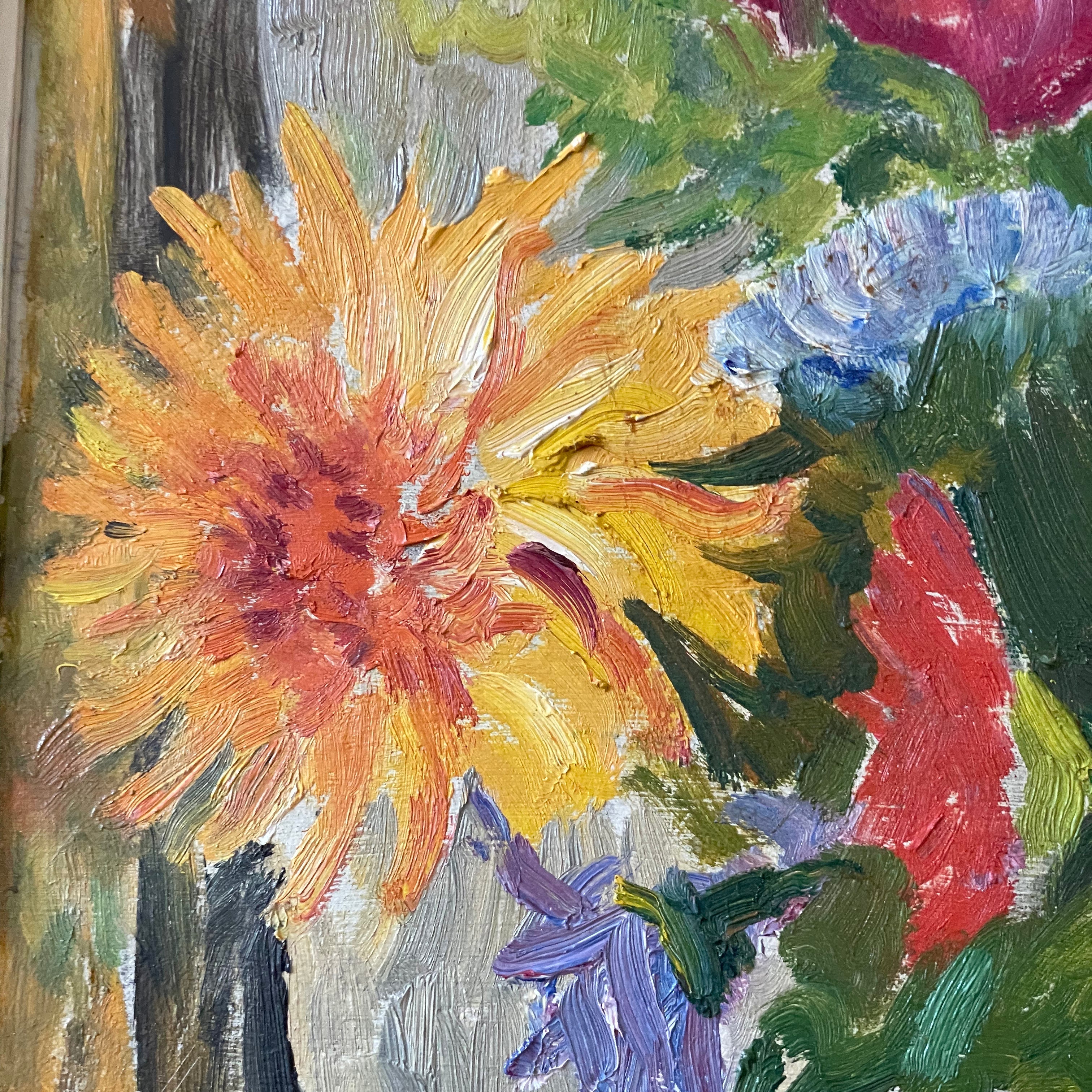 Daisies in Pottery Jug.