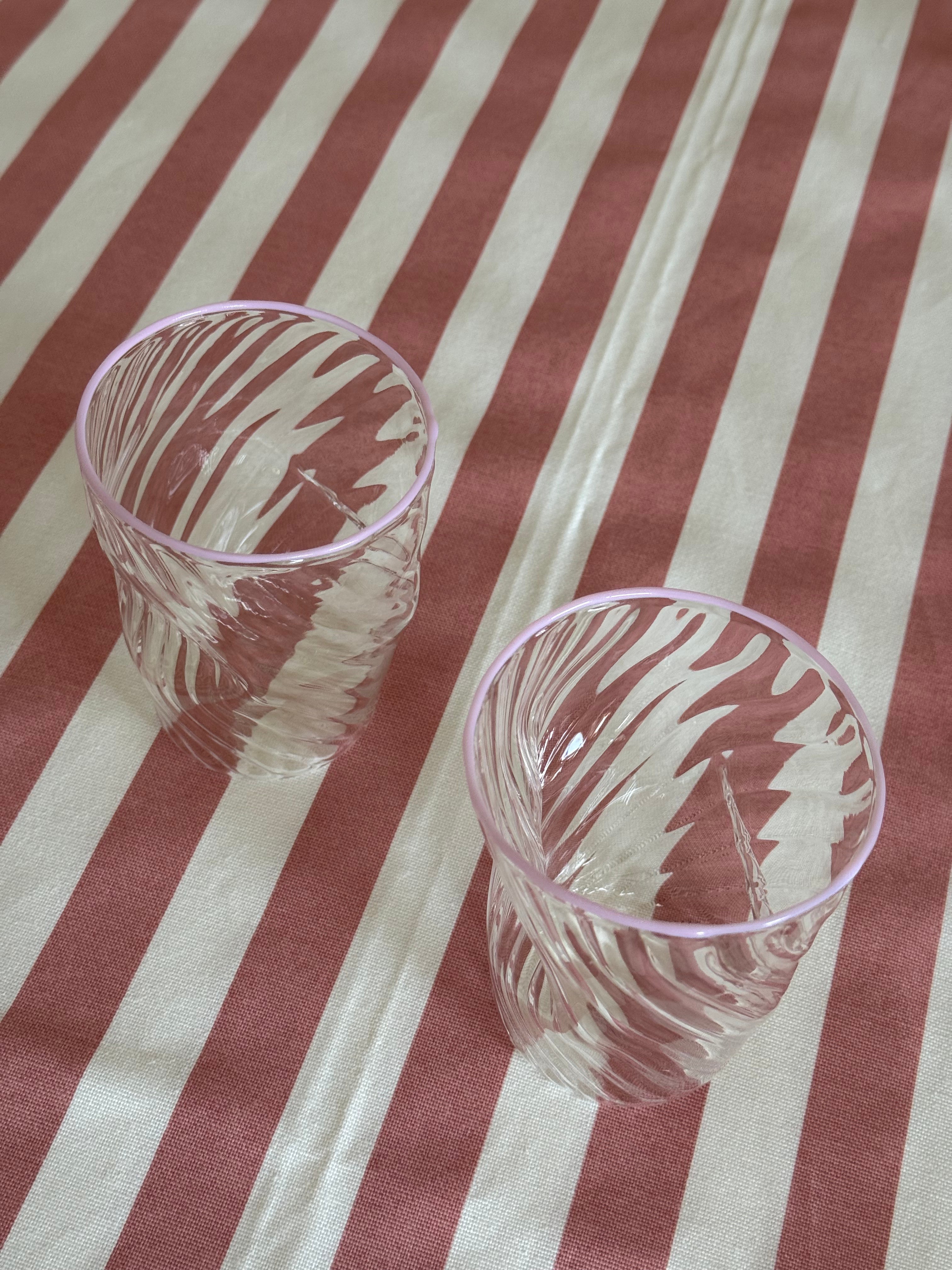 The Adrienne Murano Tumbler in Pink, Set of Four