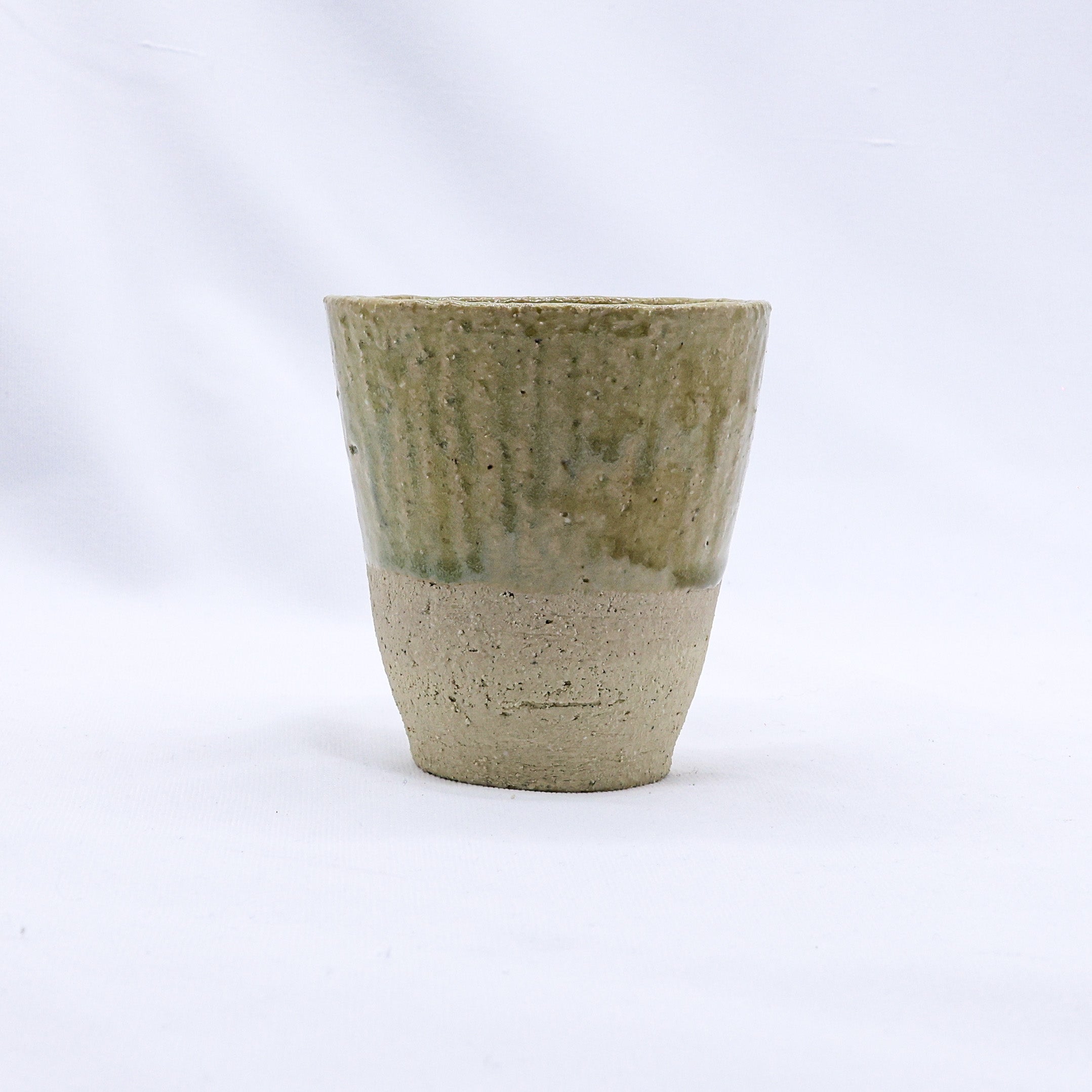Beige Quadra Stoneware Tall Cup