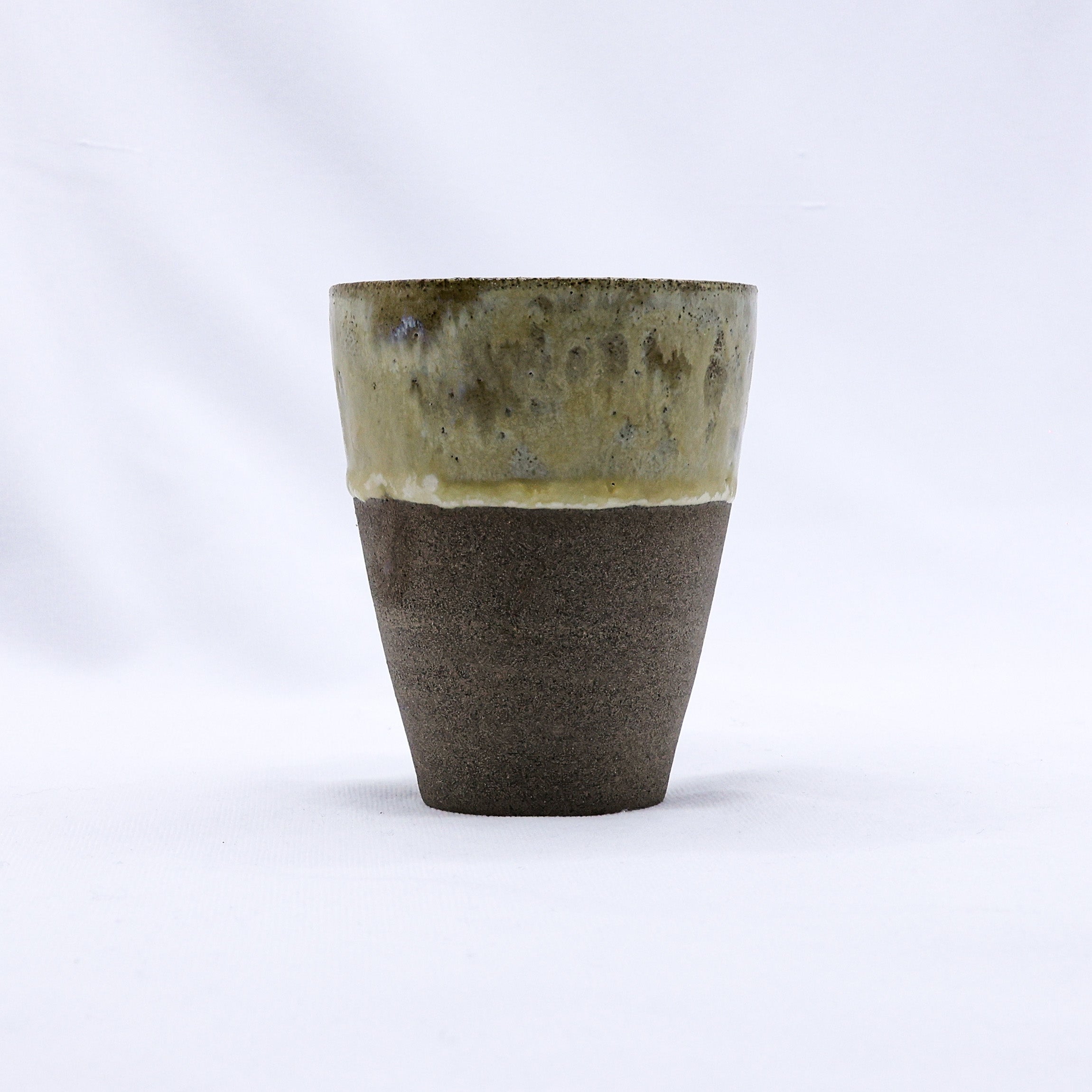 TerraBlu Quadra Smoked Grey Stoneware Tall Ceramic Cup
