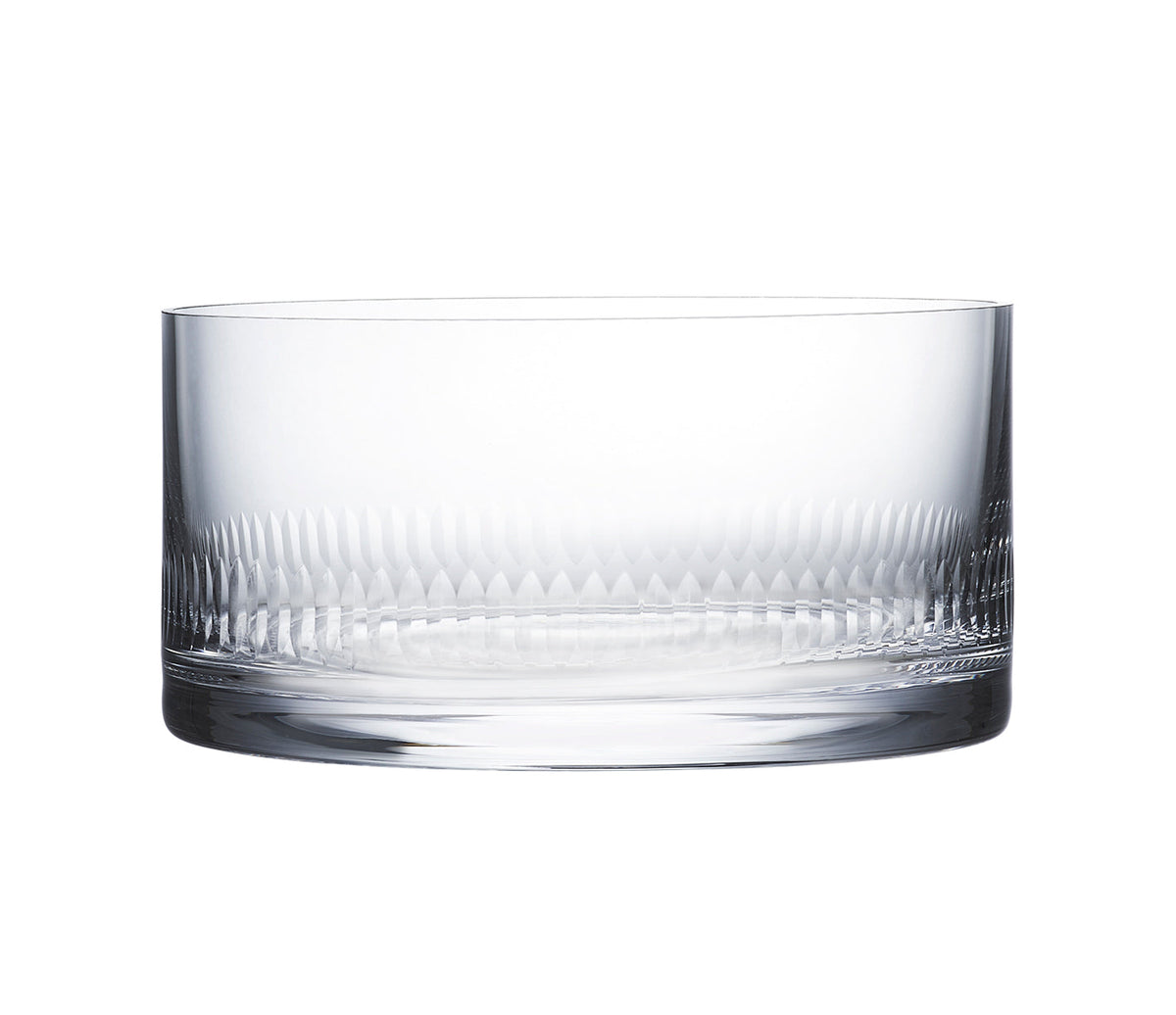 A Crystal Ice Dish with Spears Design