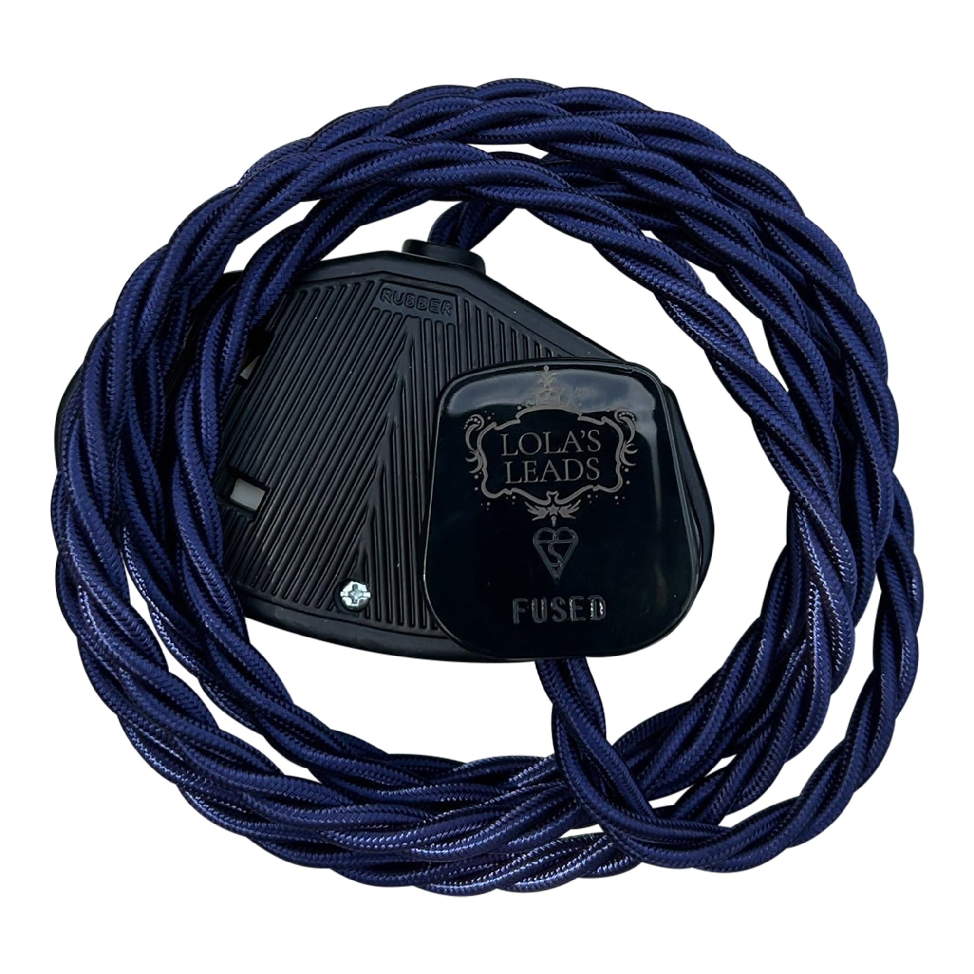 Indigo - Lola's Leads Fabric Extension Cable