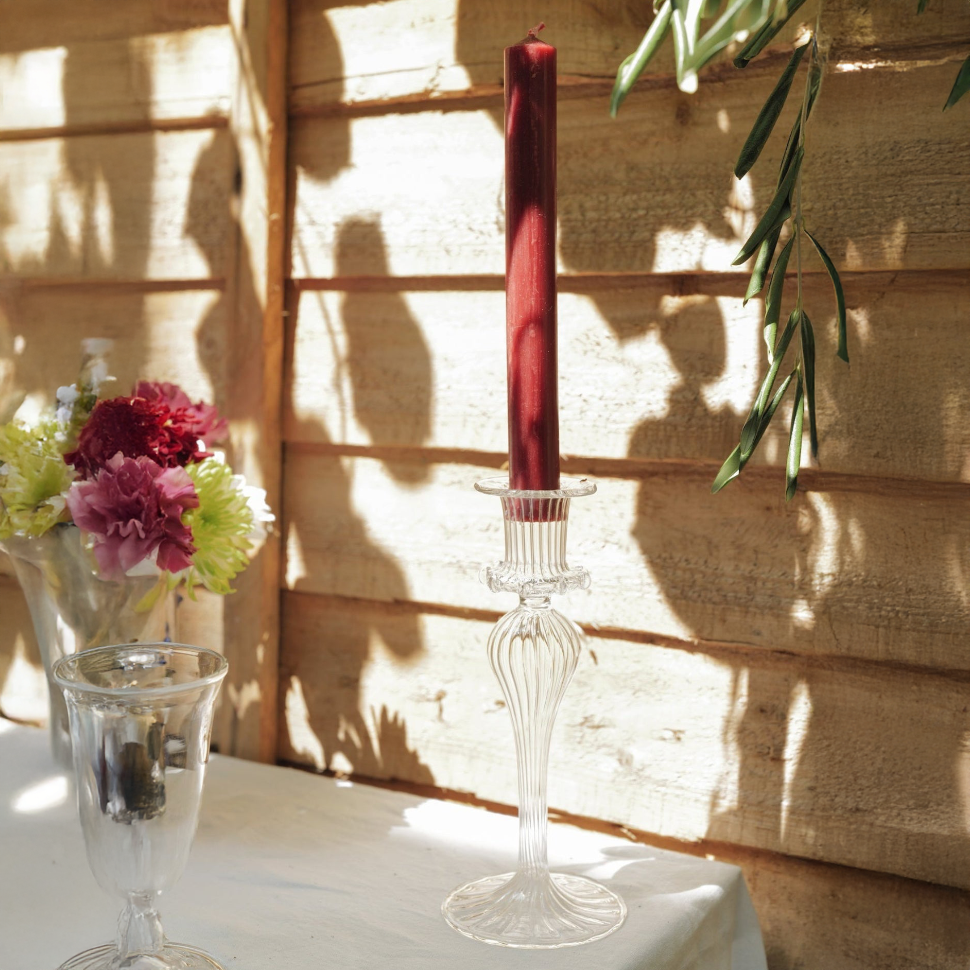 Esna Glass Candlestick