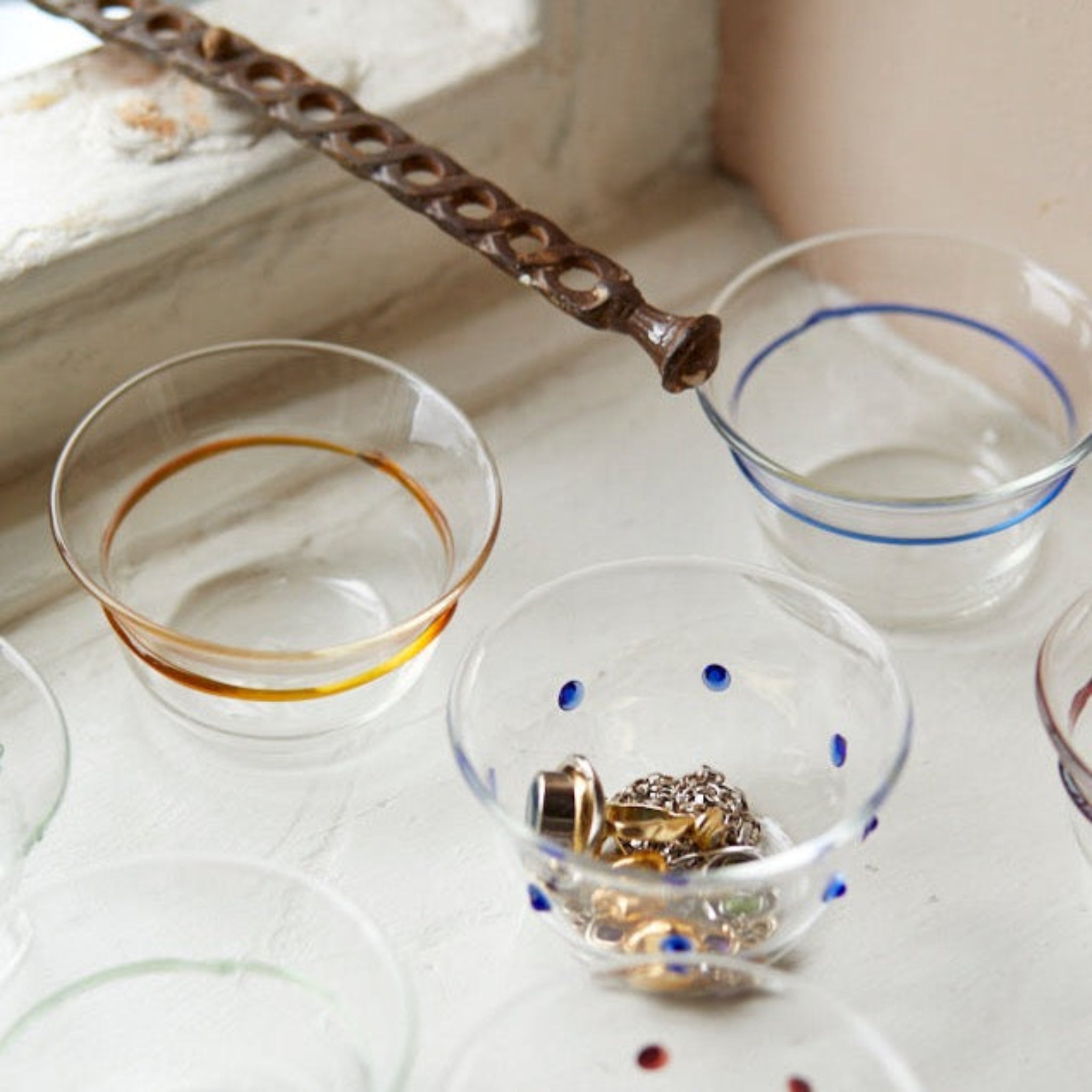 Amber Circle Pinch Bowl