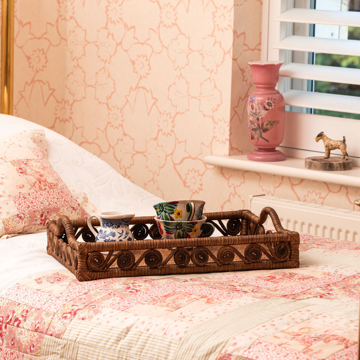 Ivy Rattan Tray (Teak)