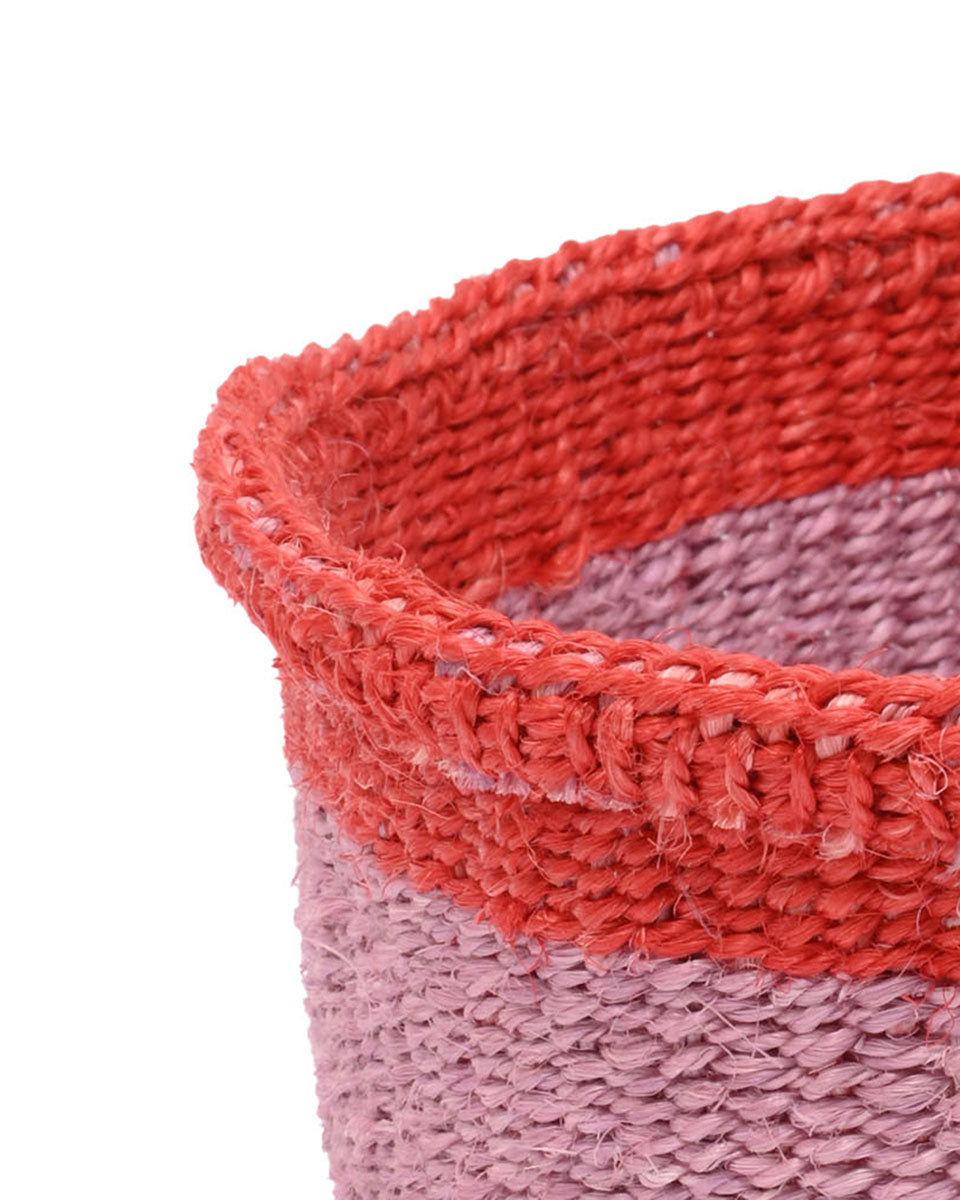 Jukumu Purple & Red Trim Bread Basket