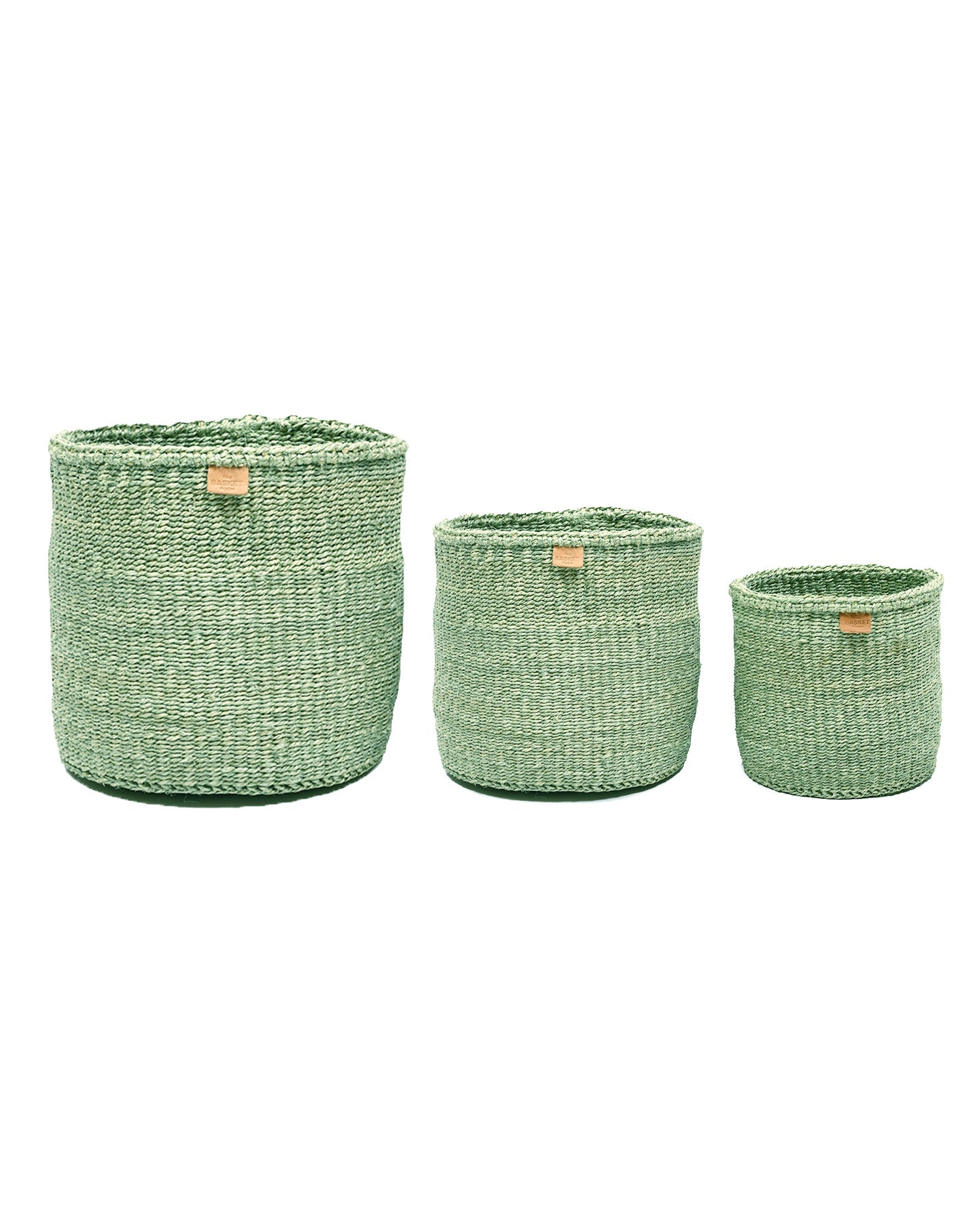 KITENDO: Soft Green Woven Storage Basket