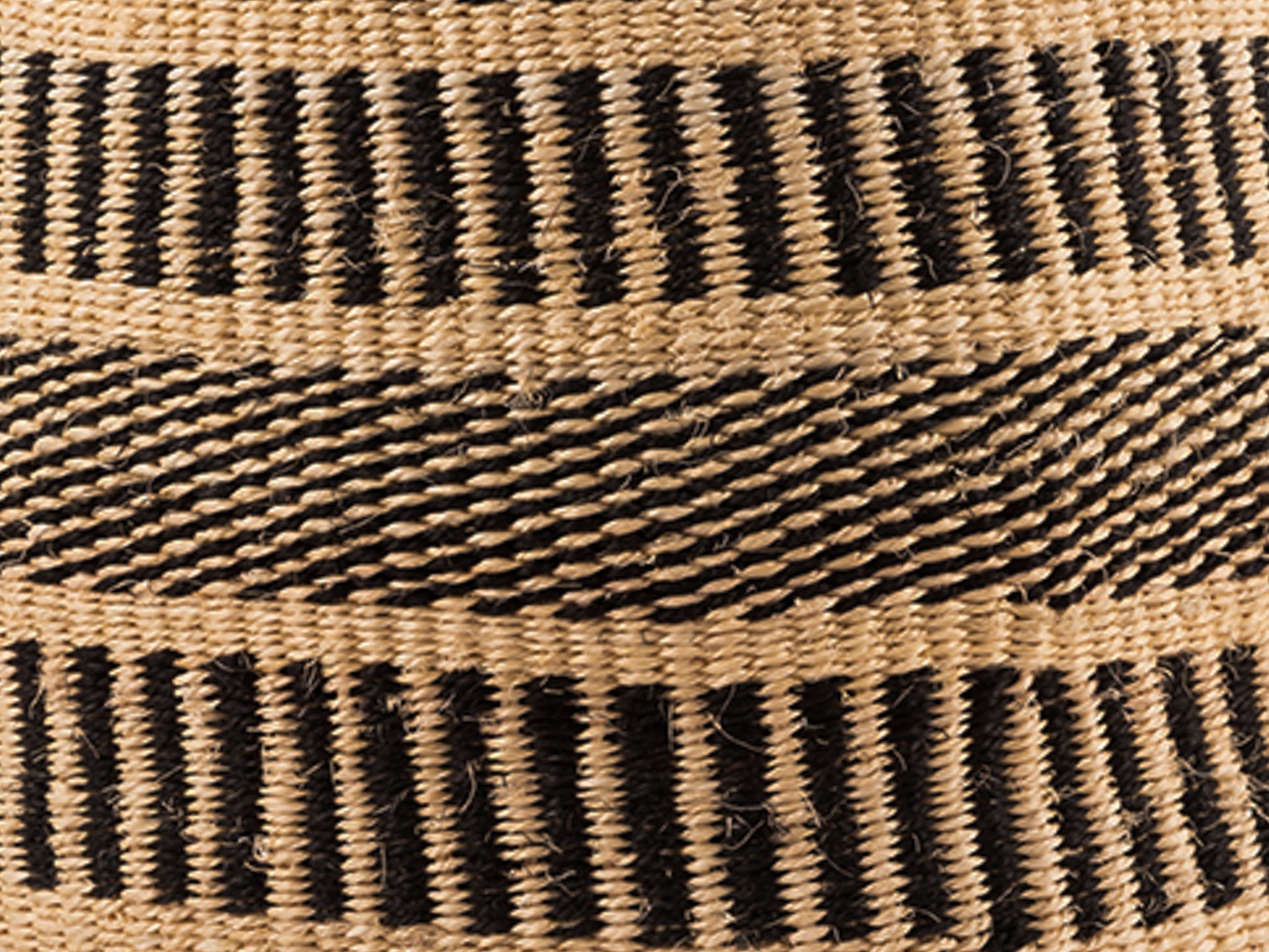 KUNI: Black/Natural Vertical Striped Pendant Shade