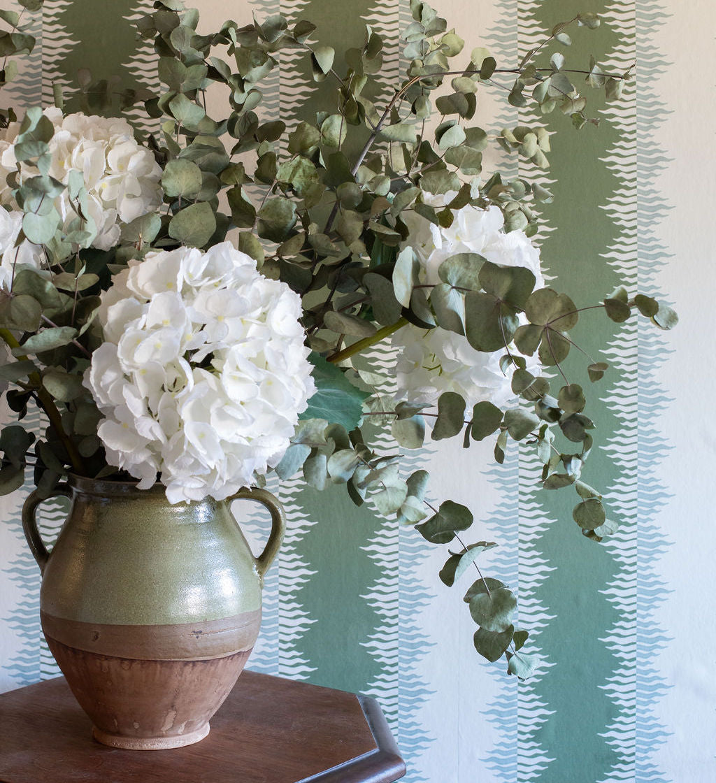 Crimped Stripe Wallpaper | Olive