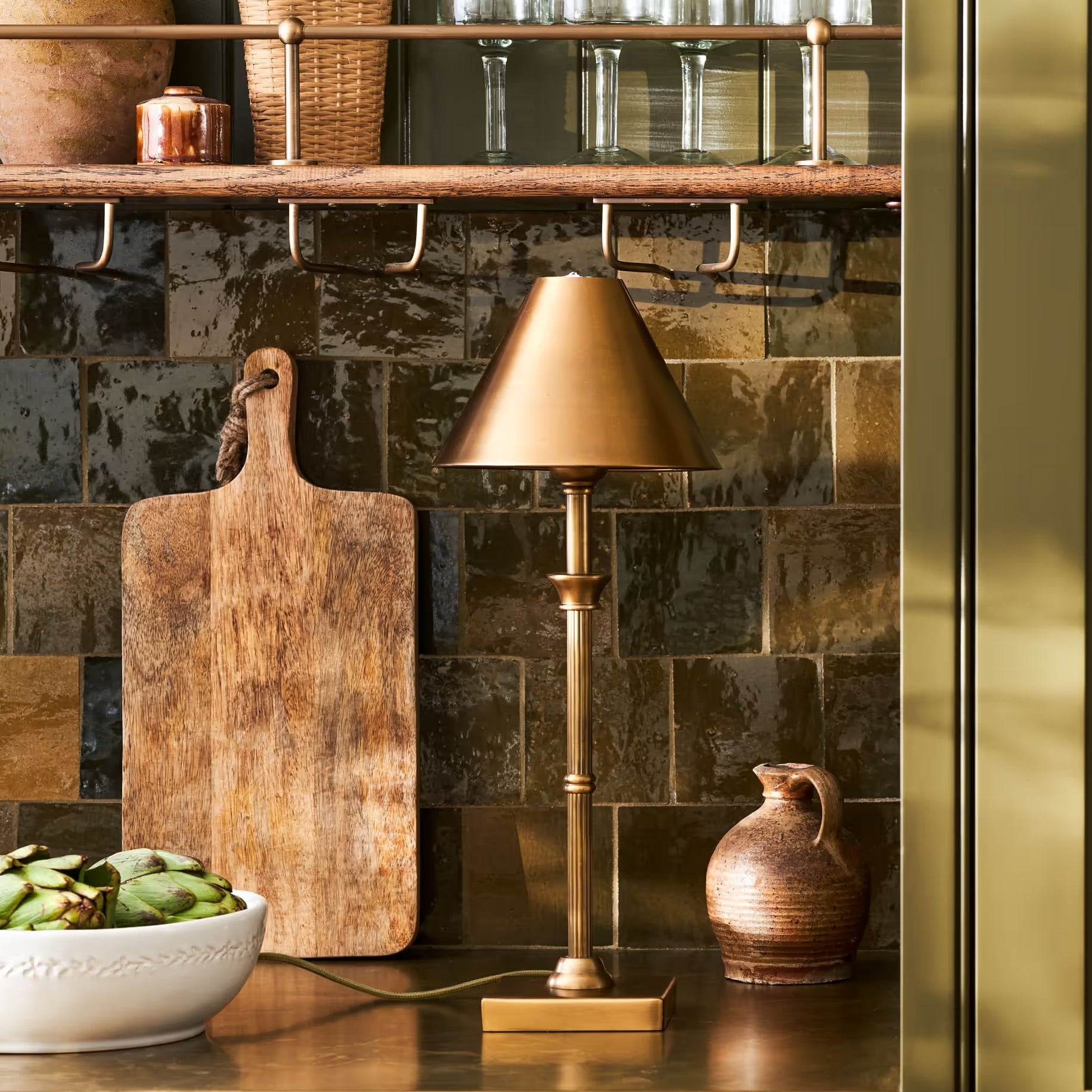 Kelmscot Table Lamp | Antique Brass