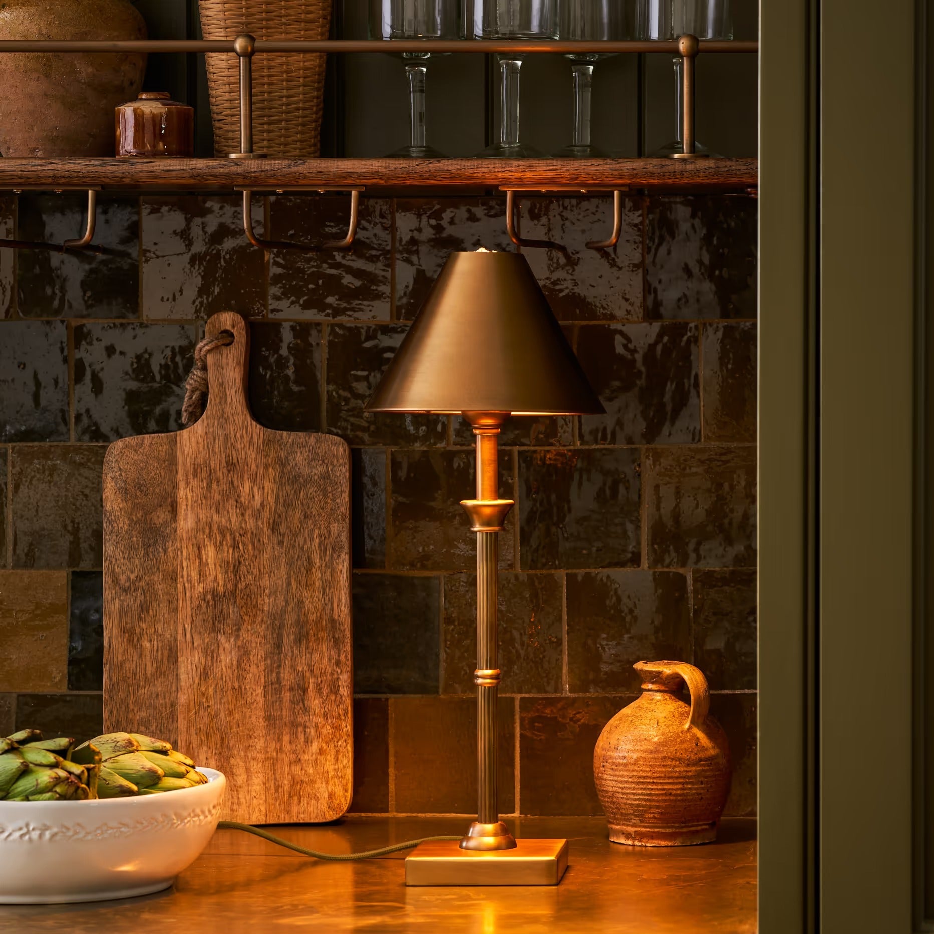 Kelmscot Table Lamp | Antique Brass