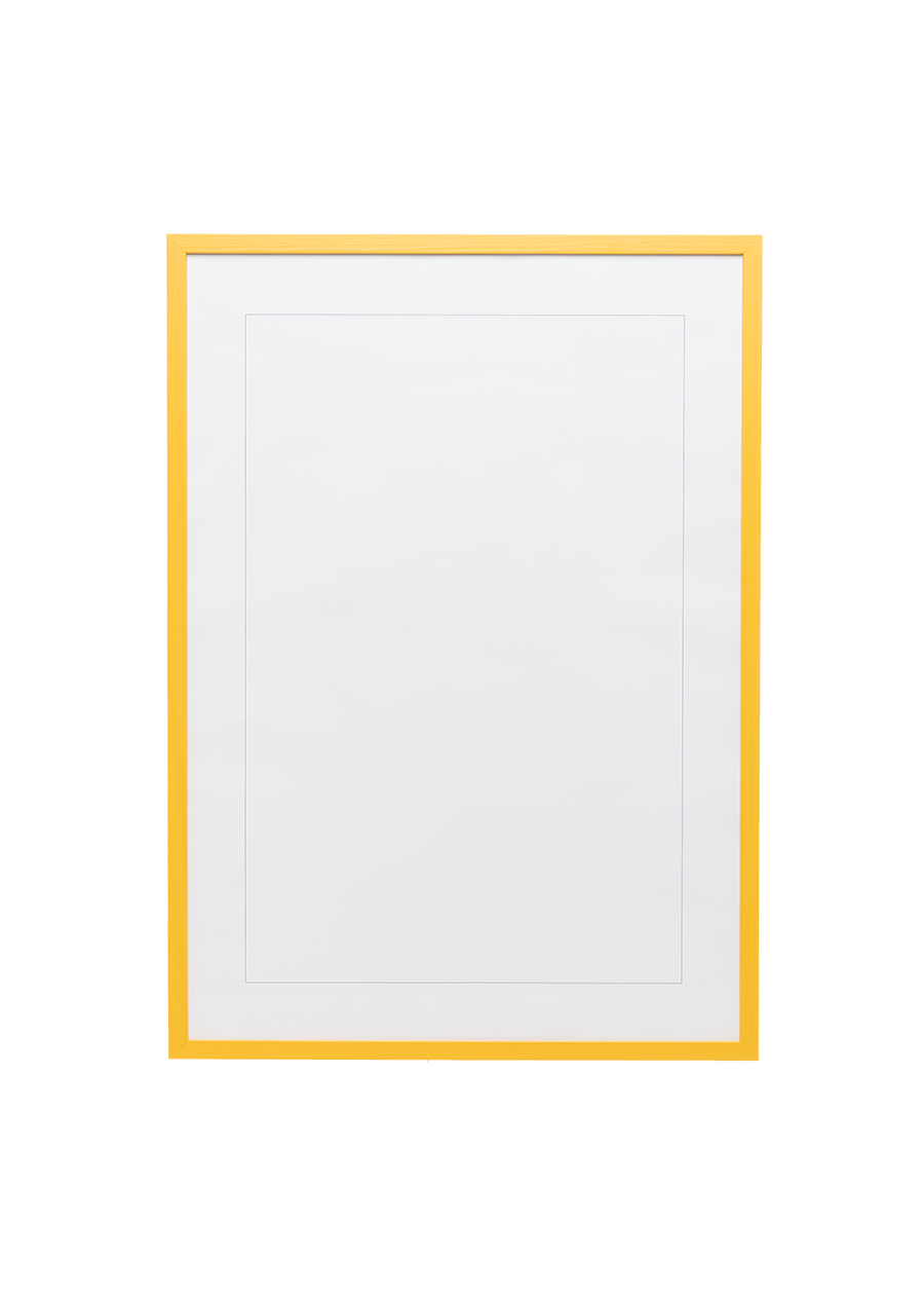 Naples Yellow Wood Picture Frame