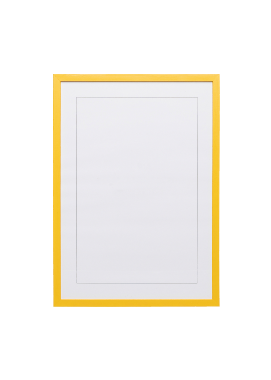 Naples Yellow Wood Picture Frame