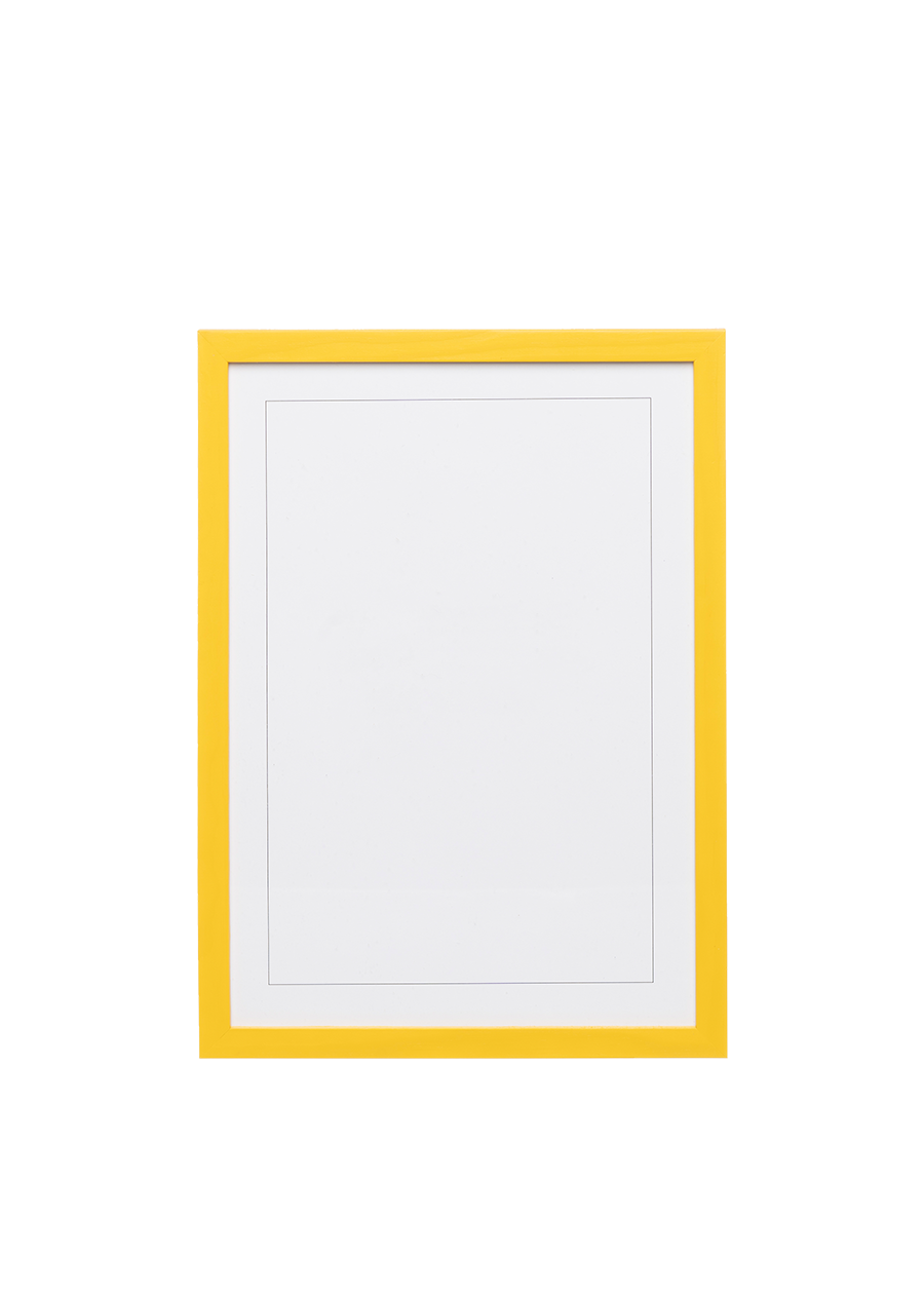 Naples Yellow Wood Picture Frame
