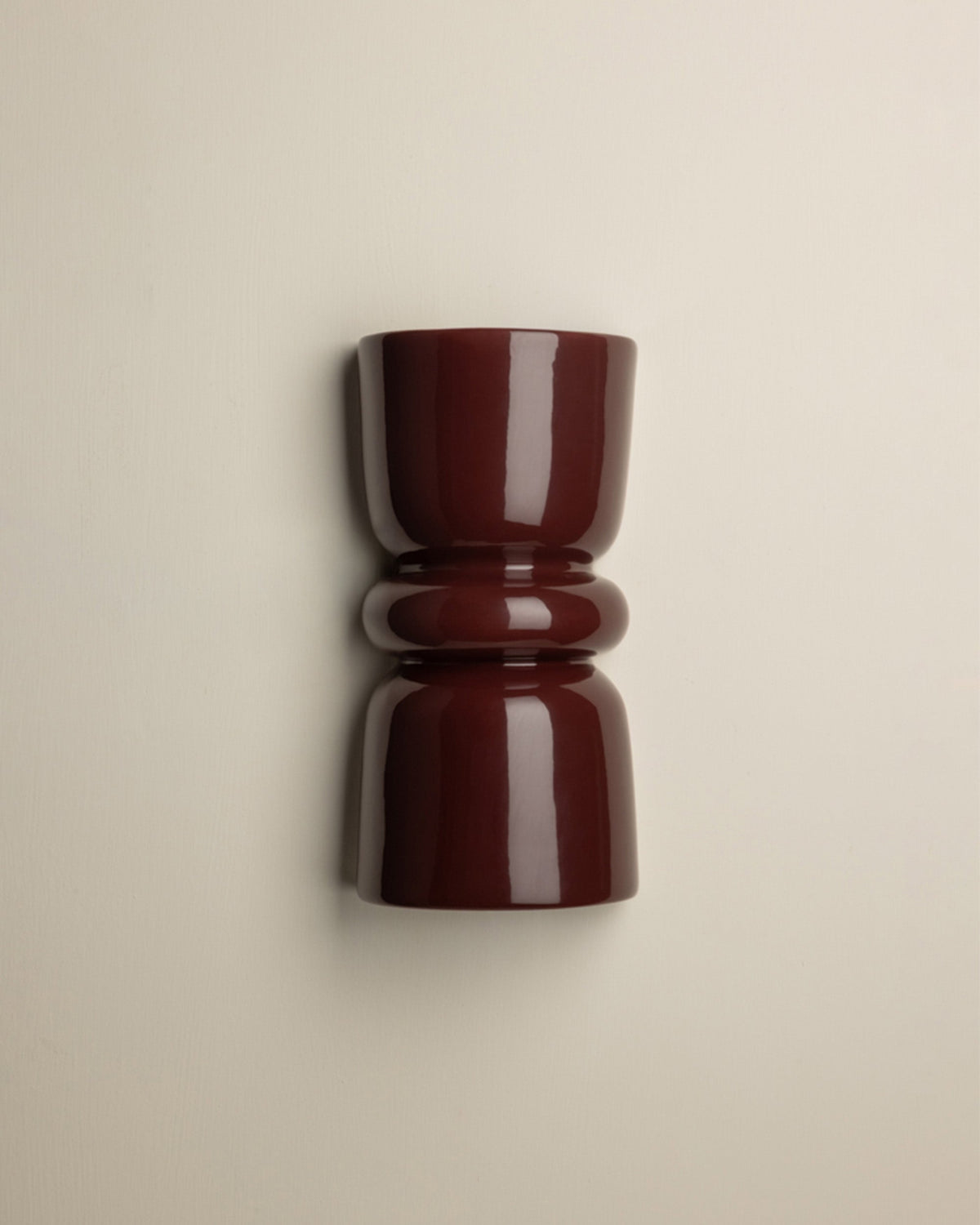 Redonda Up & Down Ceramic Wall Light, Burgundy