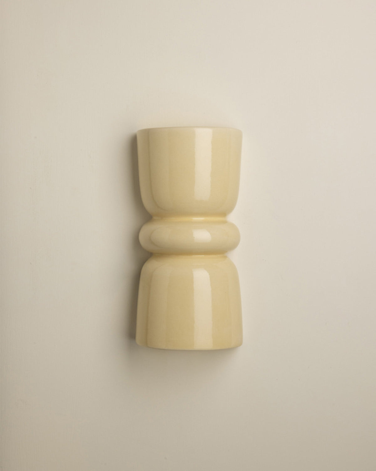 Redonda Up & Down Ceramic Wall Light, Butter Yellow
