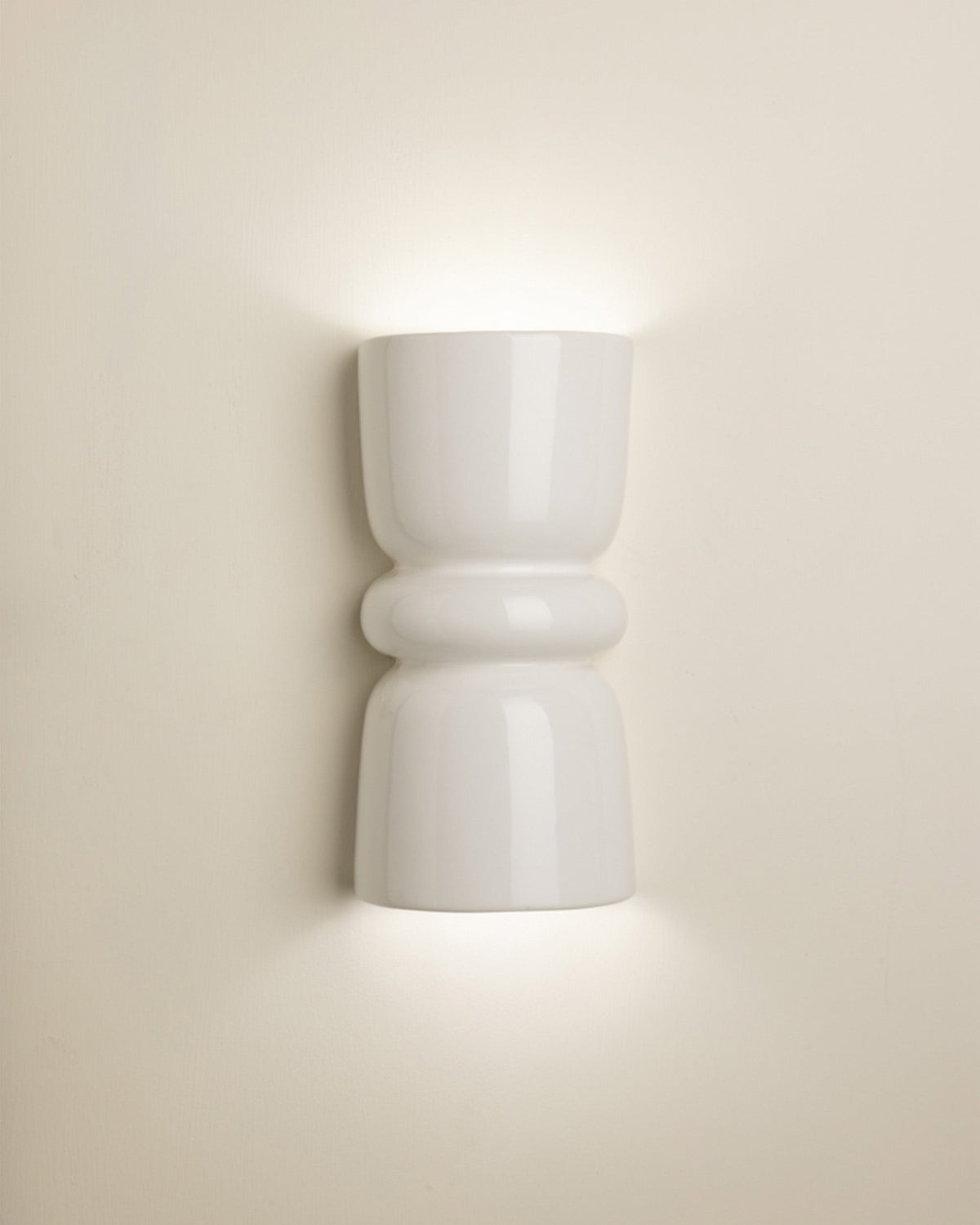 Redonda Up & Down Ceramic Wall Light, White