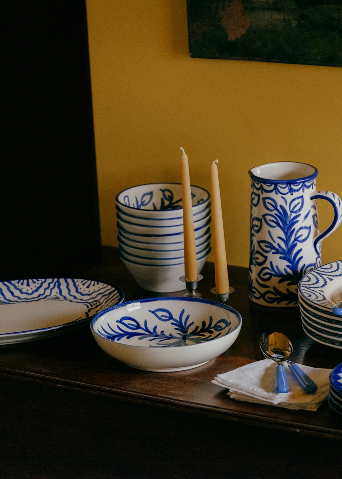 Blue Vina Large Bowl