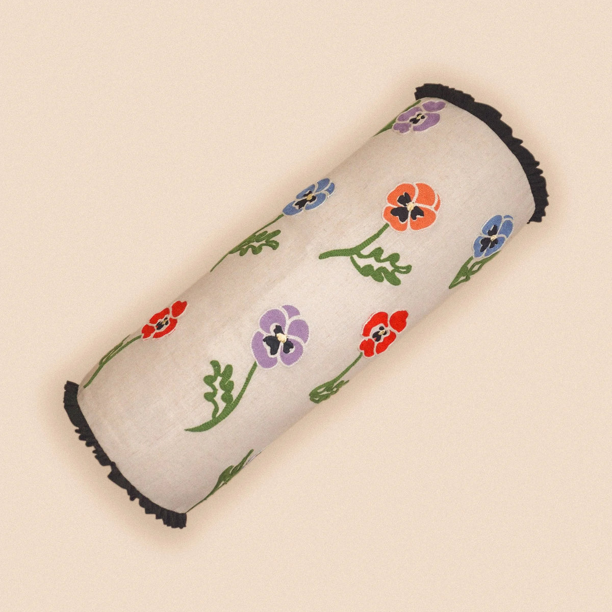 Winter Pansy Bolster