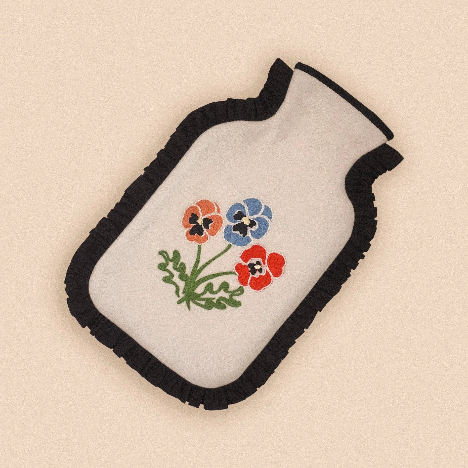 Winter Pansy Hot-water Bottle Cover