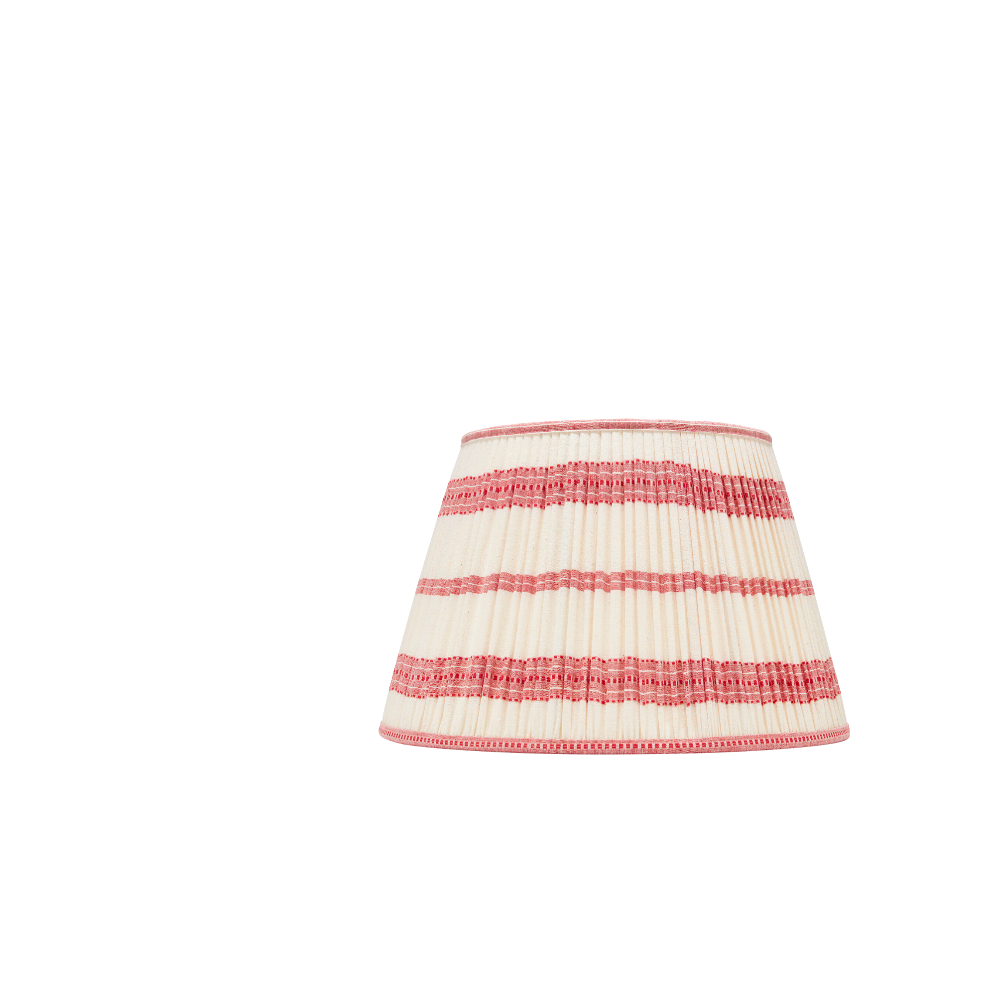 EMBROIDED RED STRIPED LAMPSHADE LAMPSHADE