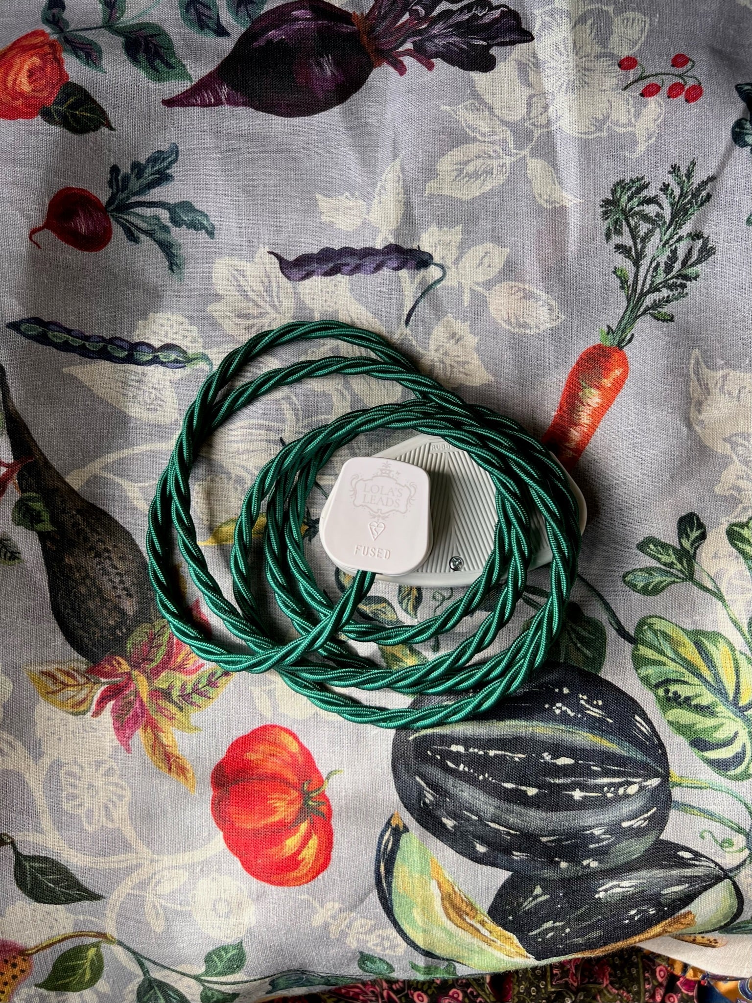 Malachite - Lola's Leads Fabric Extension Cable