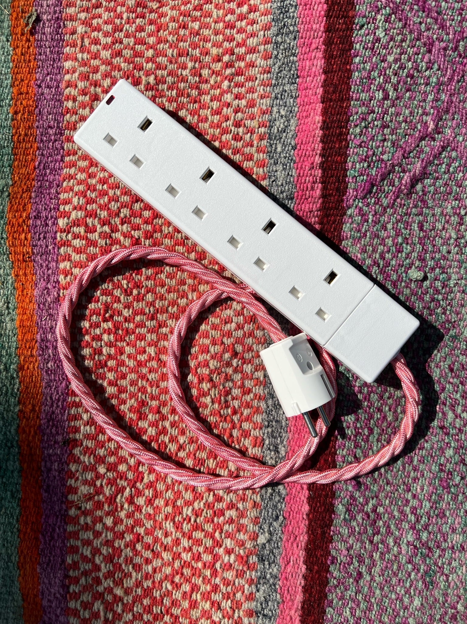 European Travel Adapter | White | 4 Gang Sockets