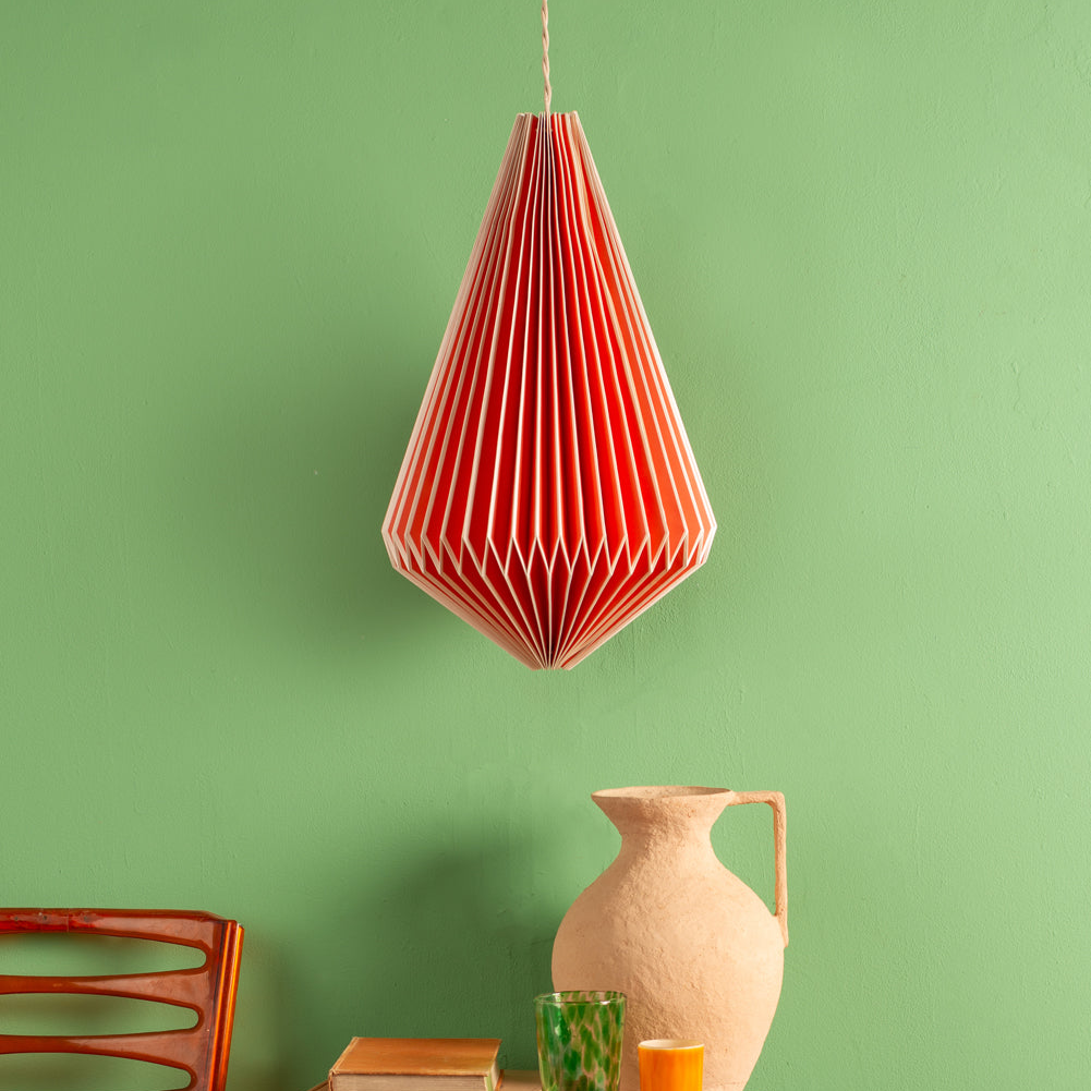 Red Pendant Paper Lampshade