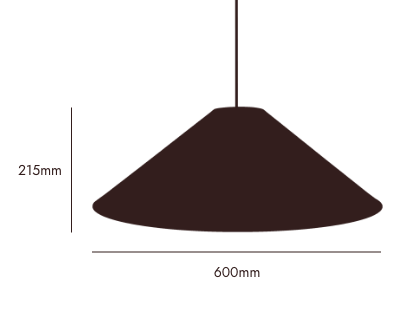 Bark brown checkered cone shade