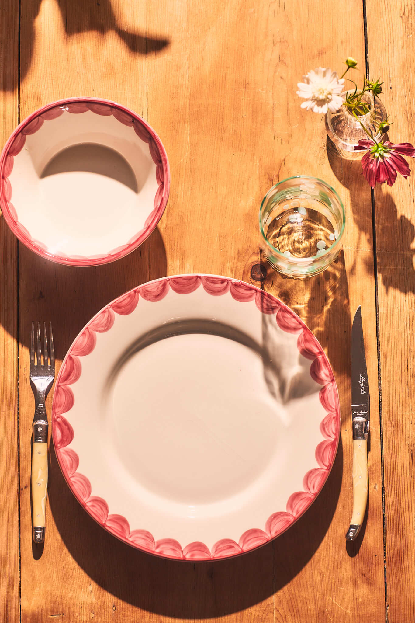 Pink Scallop Dinner Plate