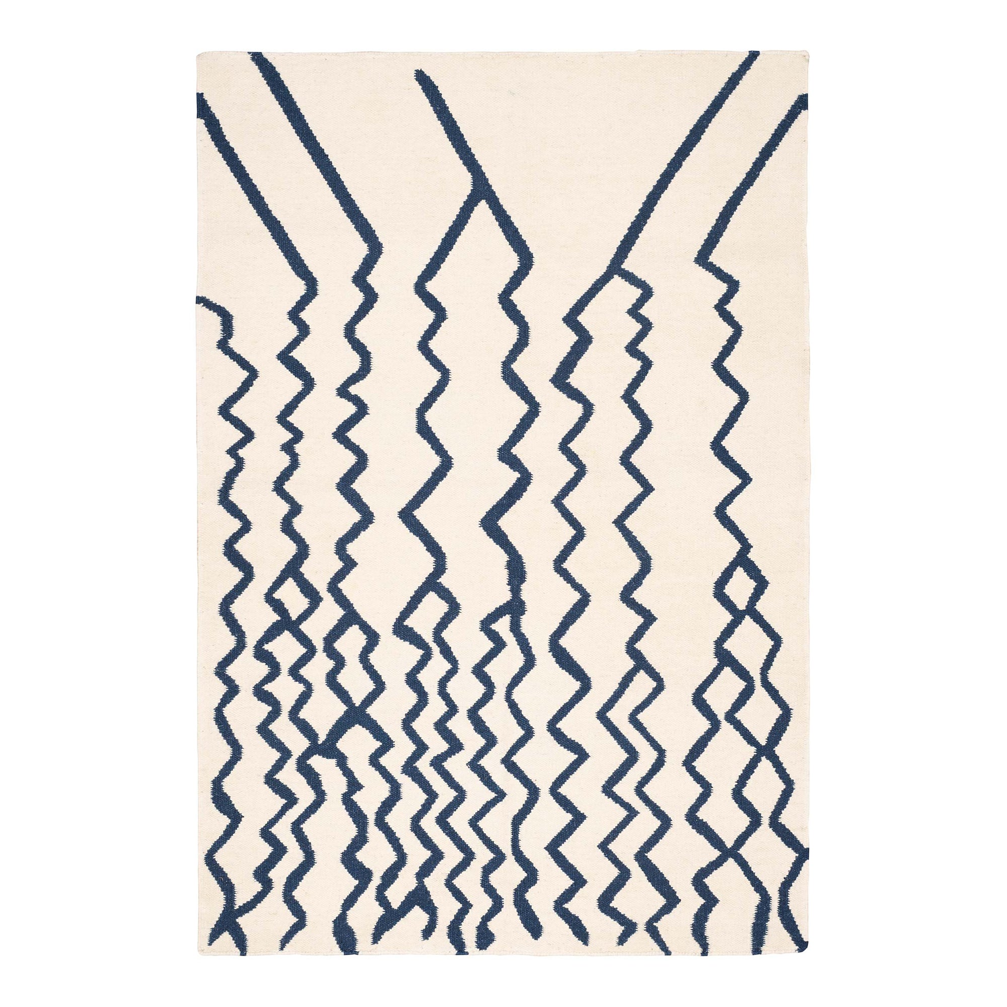 Barba Rug in Midnight Navy Blue